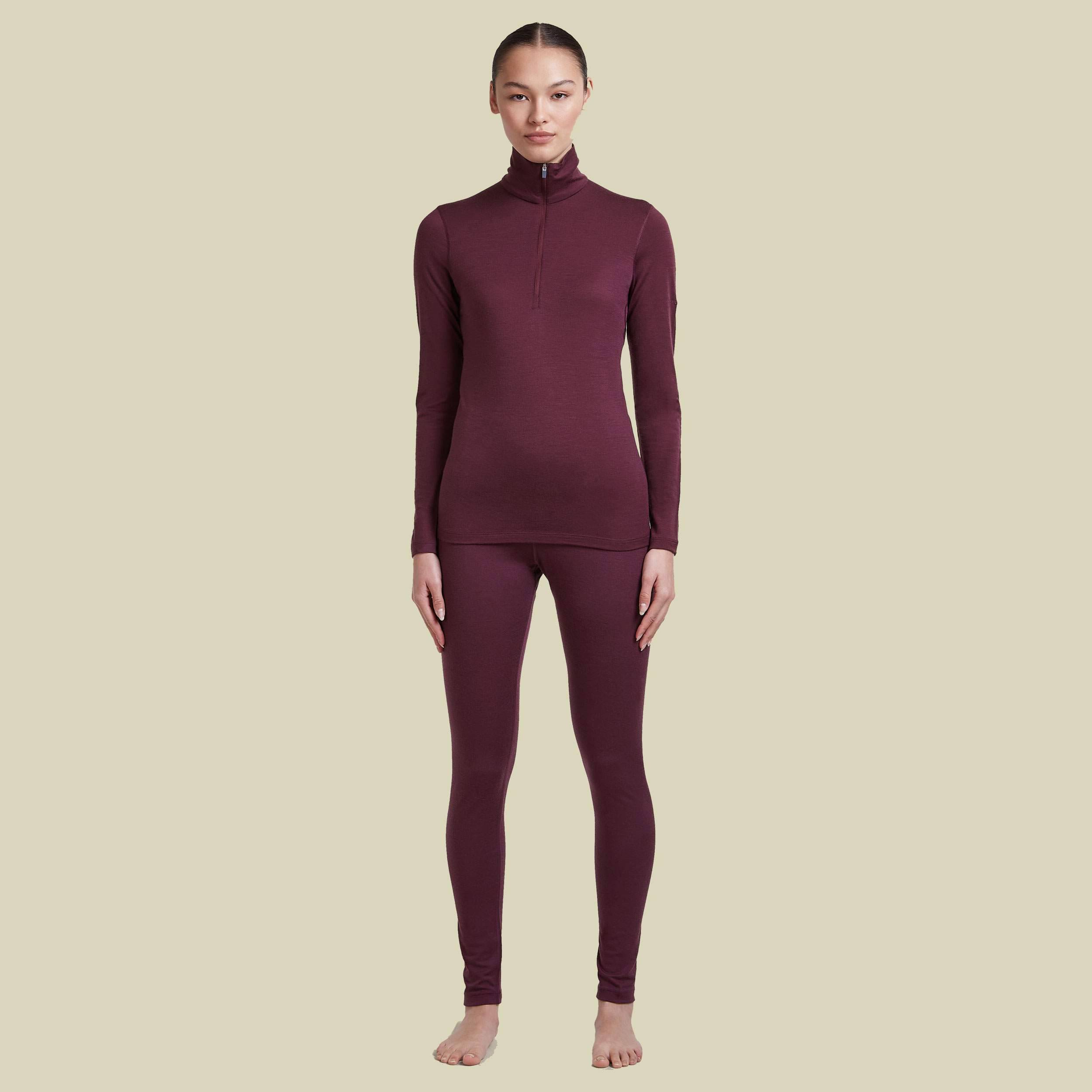 Merino 200 Oasis High Rise Leggings Women L lila - dark berry