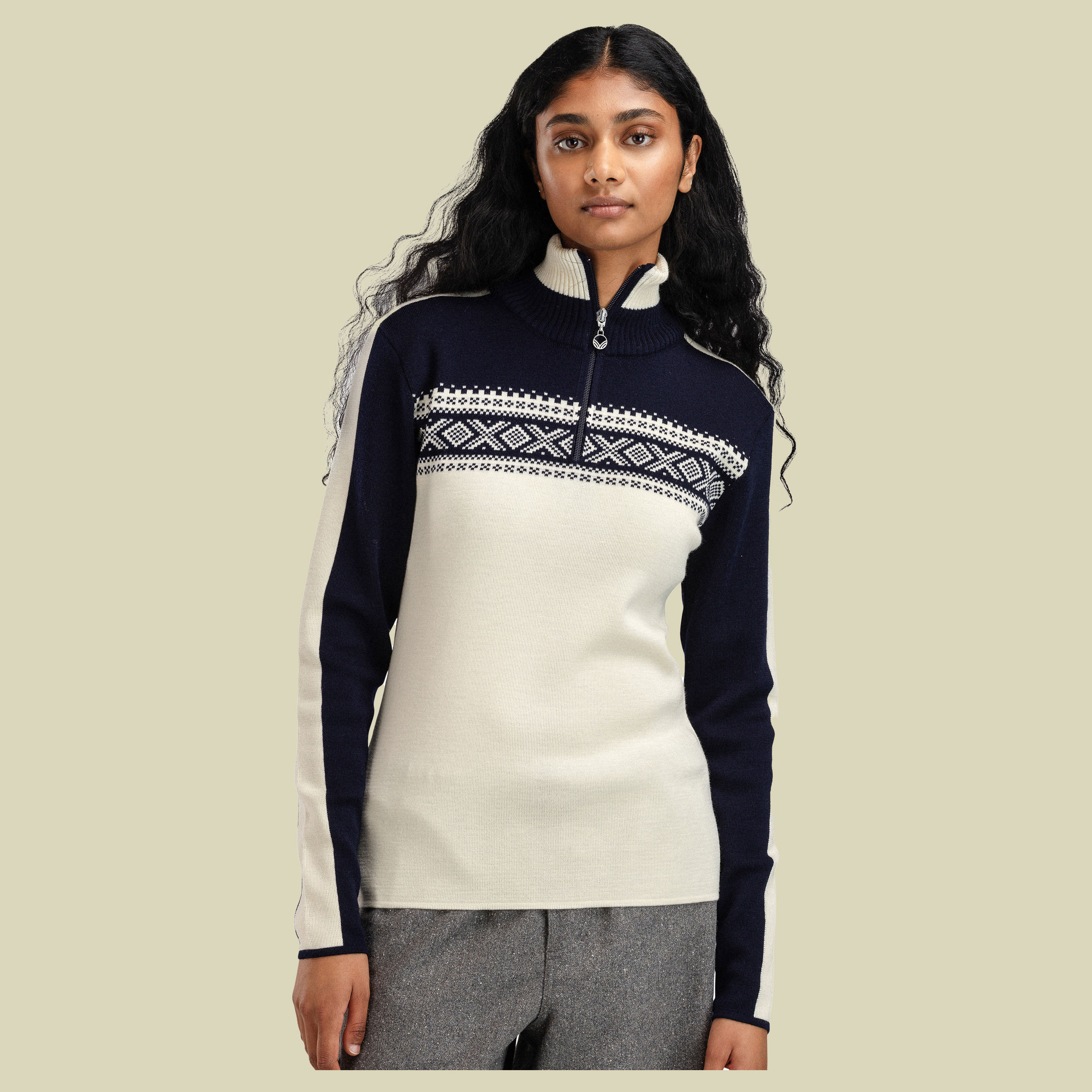 Dystingen Sweater Women XL blau - off white/navy