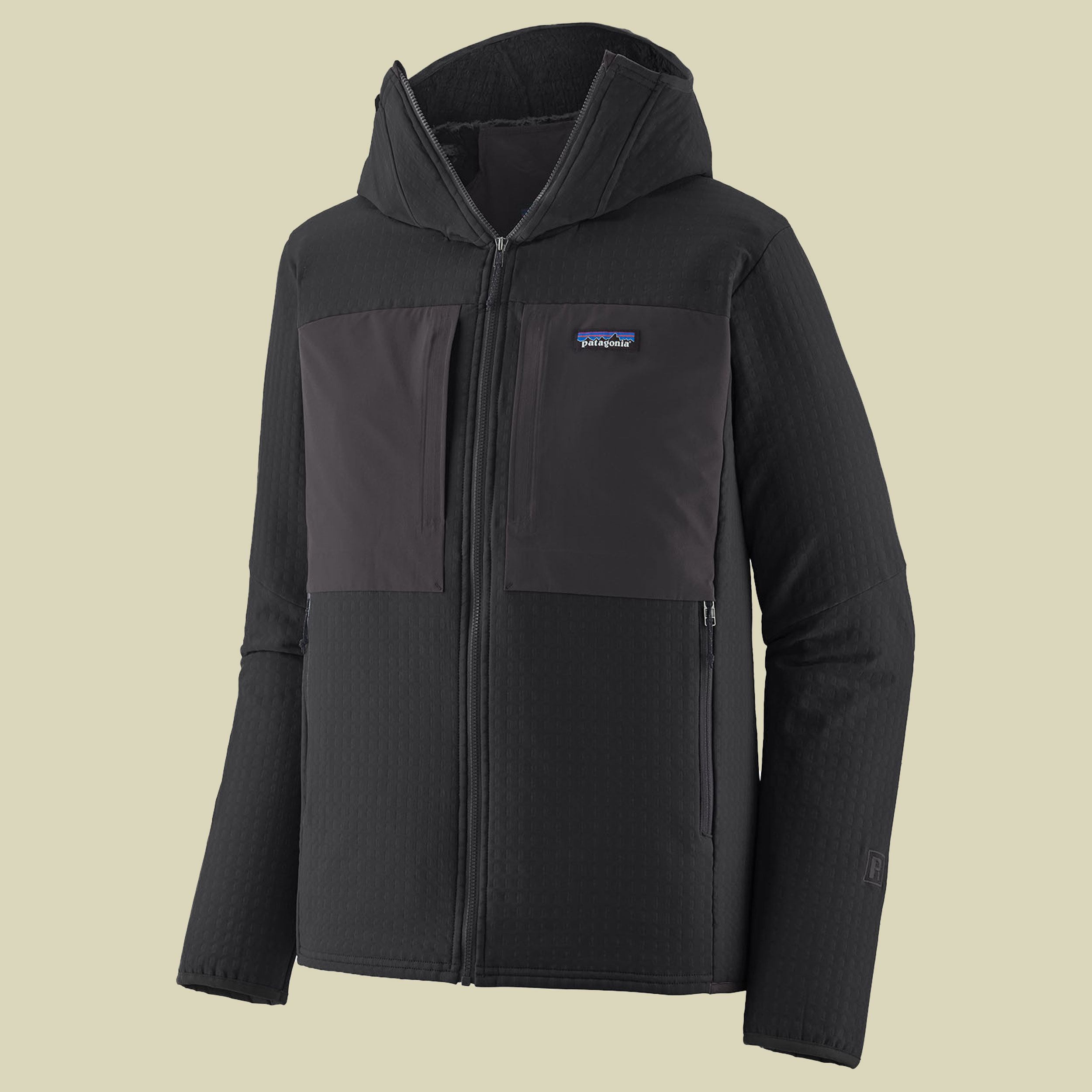 R2 TechFace Hoody Men L schwarz - black
