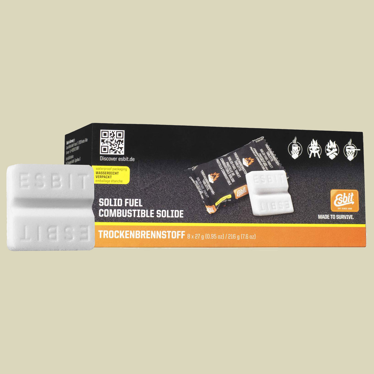 Brennstofftabletten 8 Stück 8 x 27g