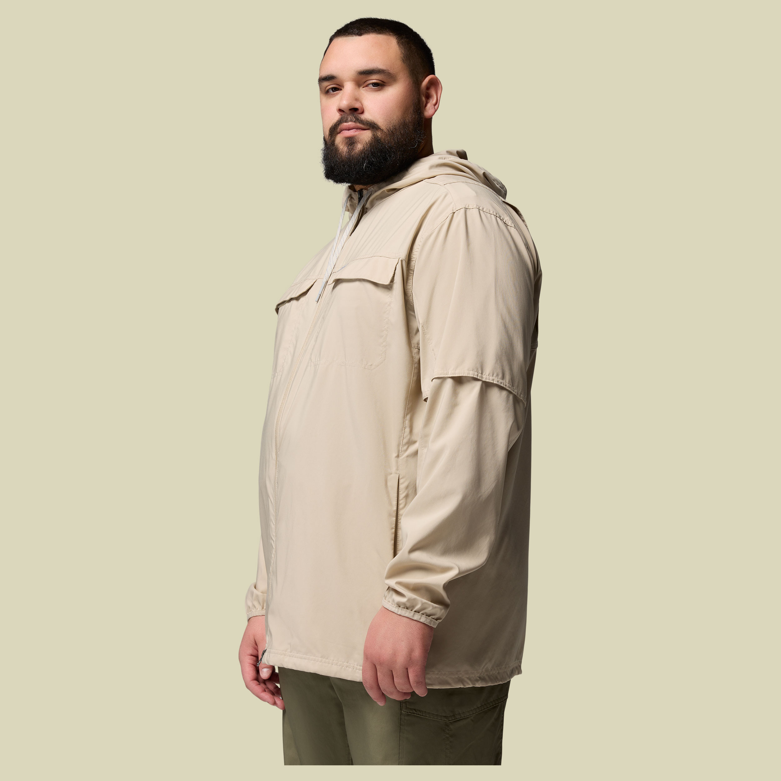 Skien Valley Hooded LS Men XL beige - ancient fossil