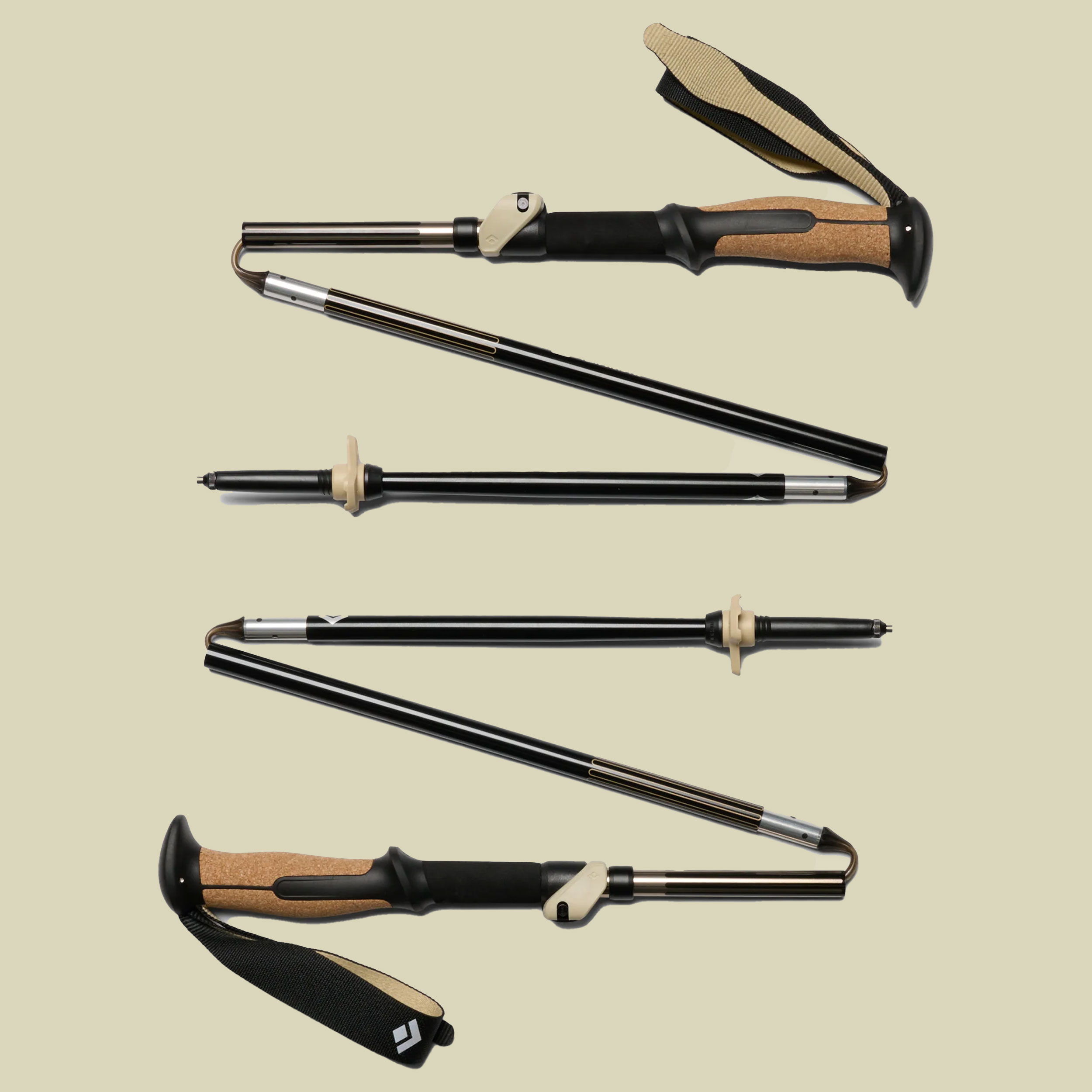 Trail Vista FLZ Trekking Poles 135 cm braun - white oak