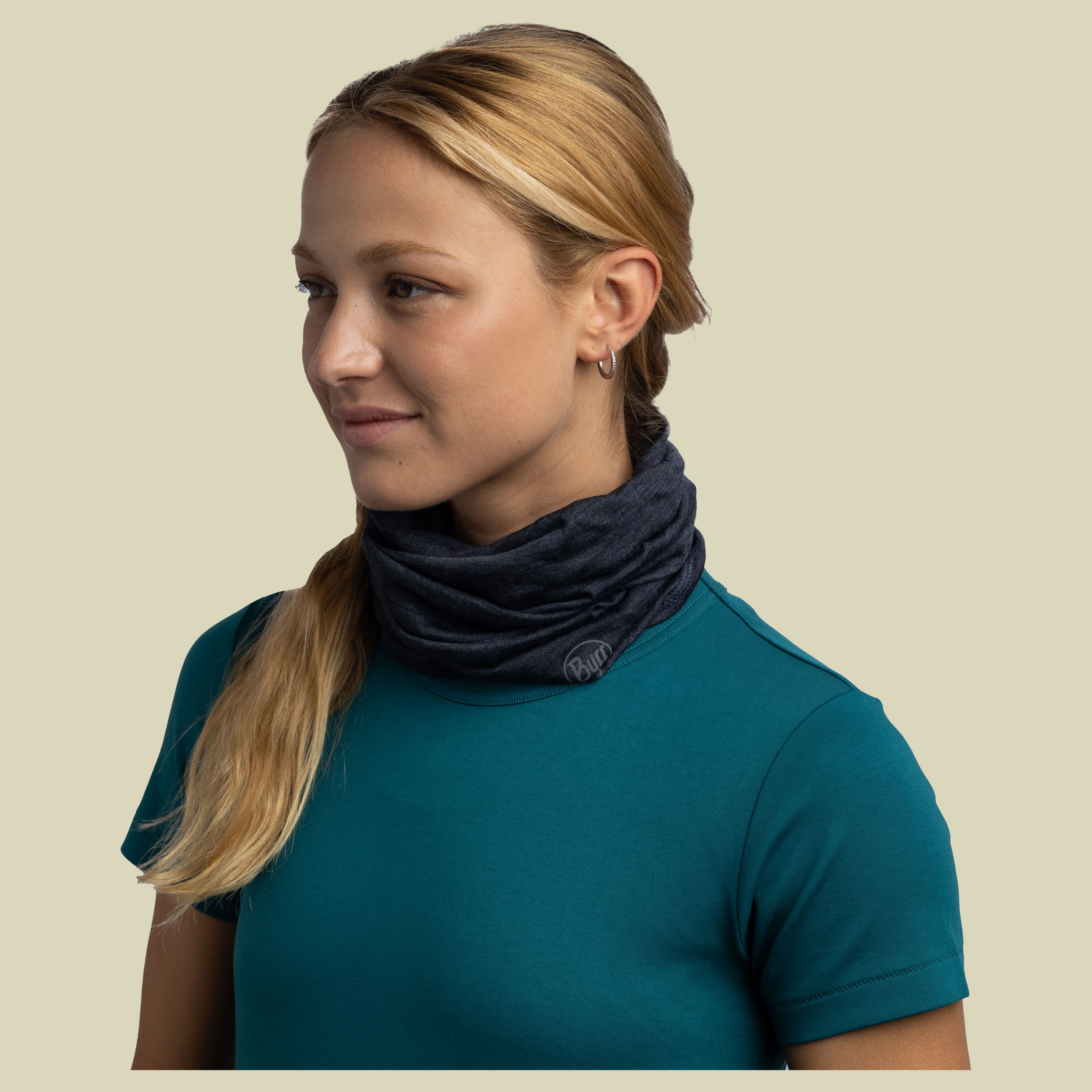 Lightweight Merino Wool Solid blau one size - night blue