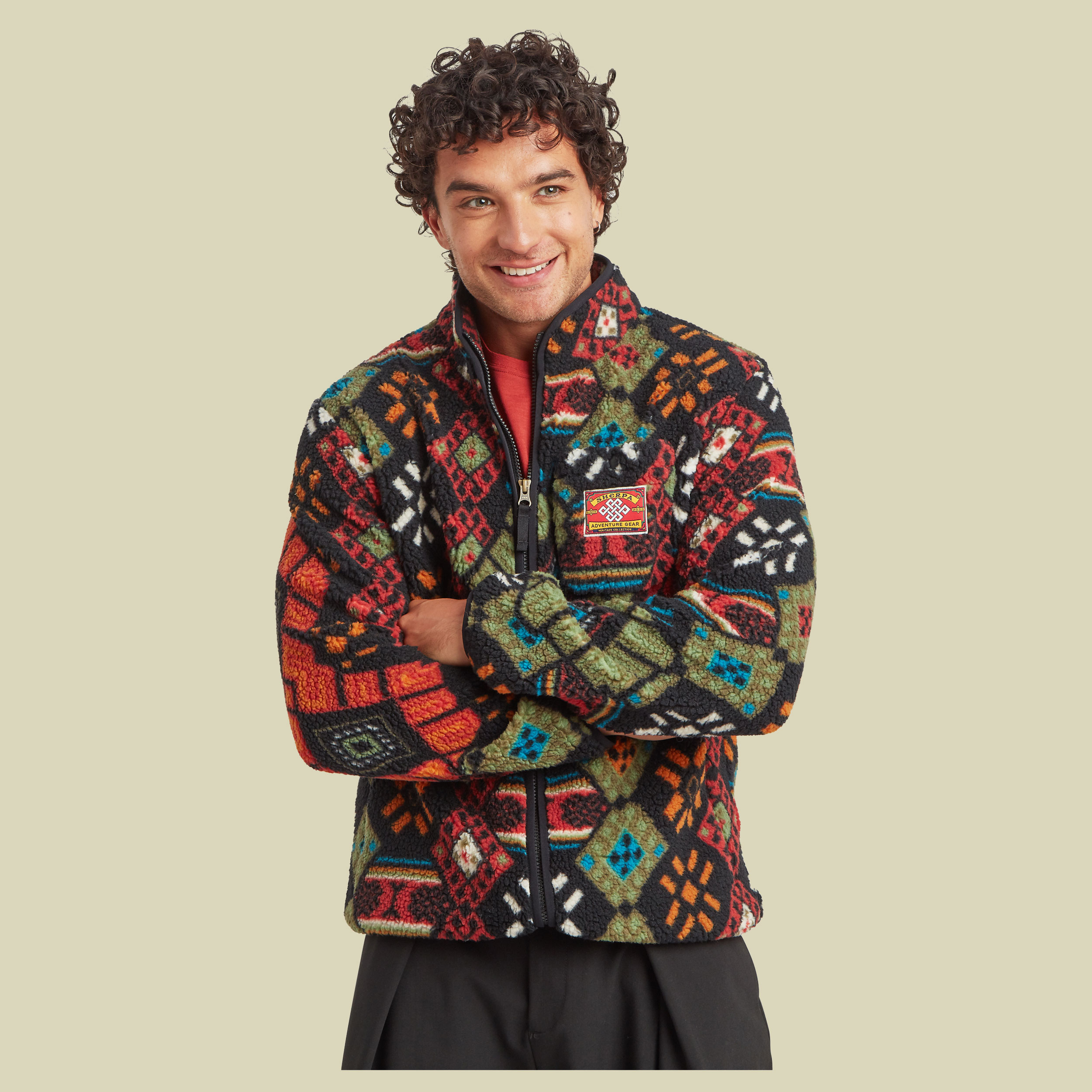 Tarcho Printed Full Zip Jacket Men XL mehrfarbig - black bhutan