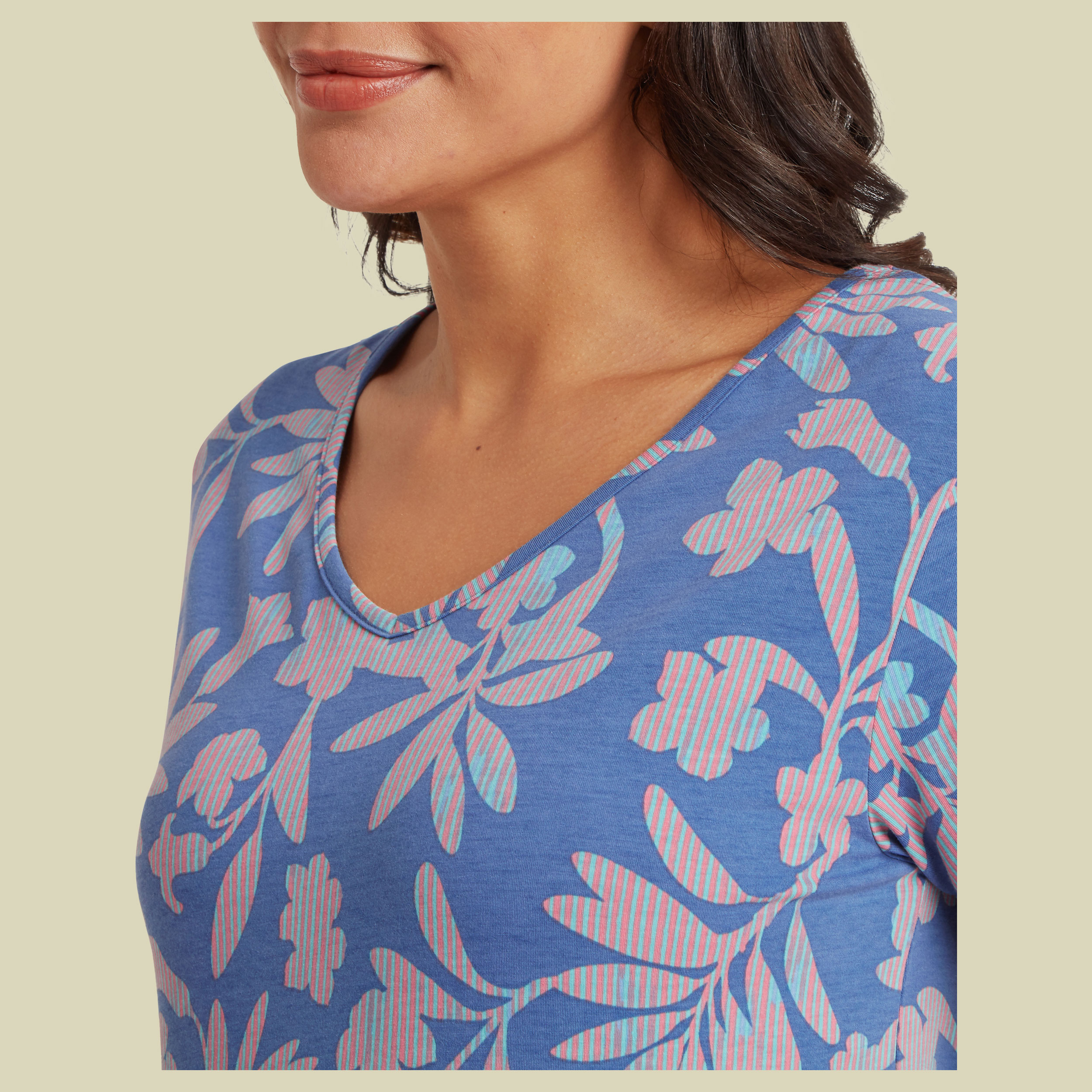 Neha V-Neck Tee XL mehrfarbig 2 - Farbe seaport gurans