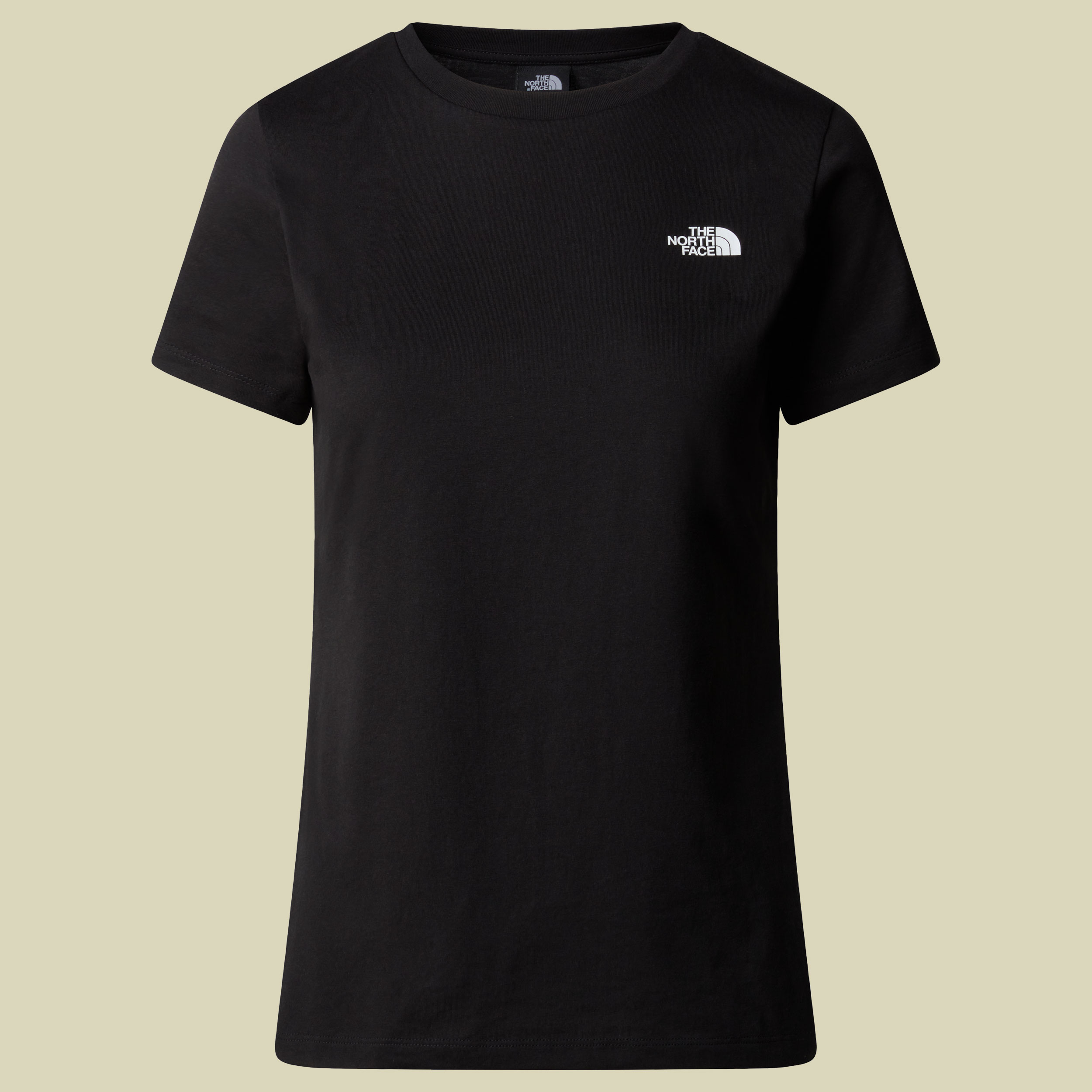 Women S/S Simple Dome Slim Tee L schwarz - TNF black