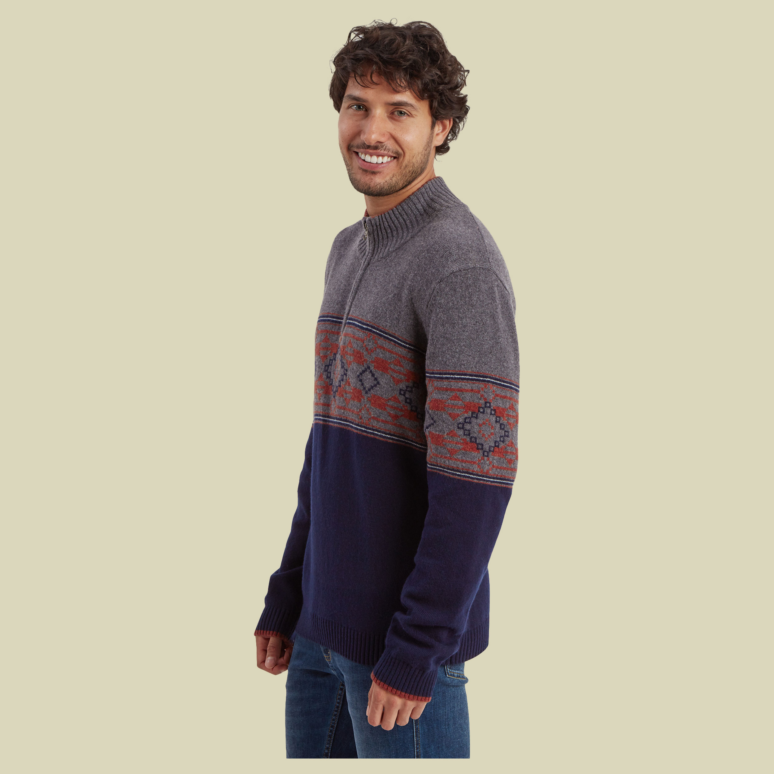Tej 1/4 Zip Men XL blau - rathee blue