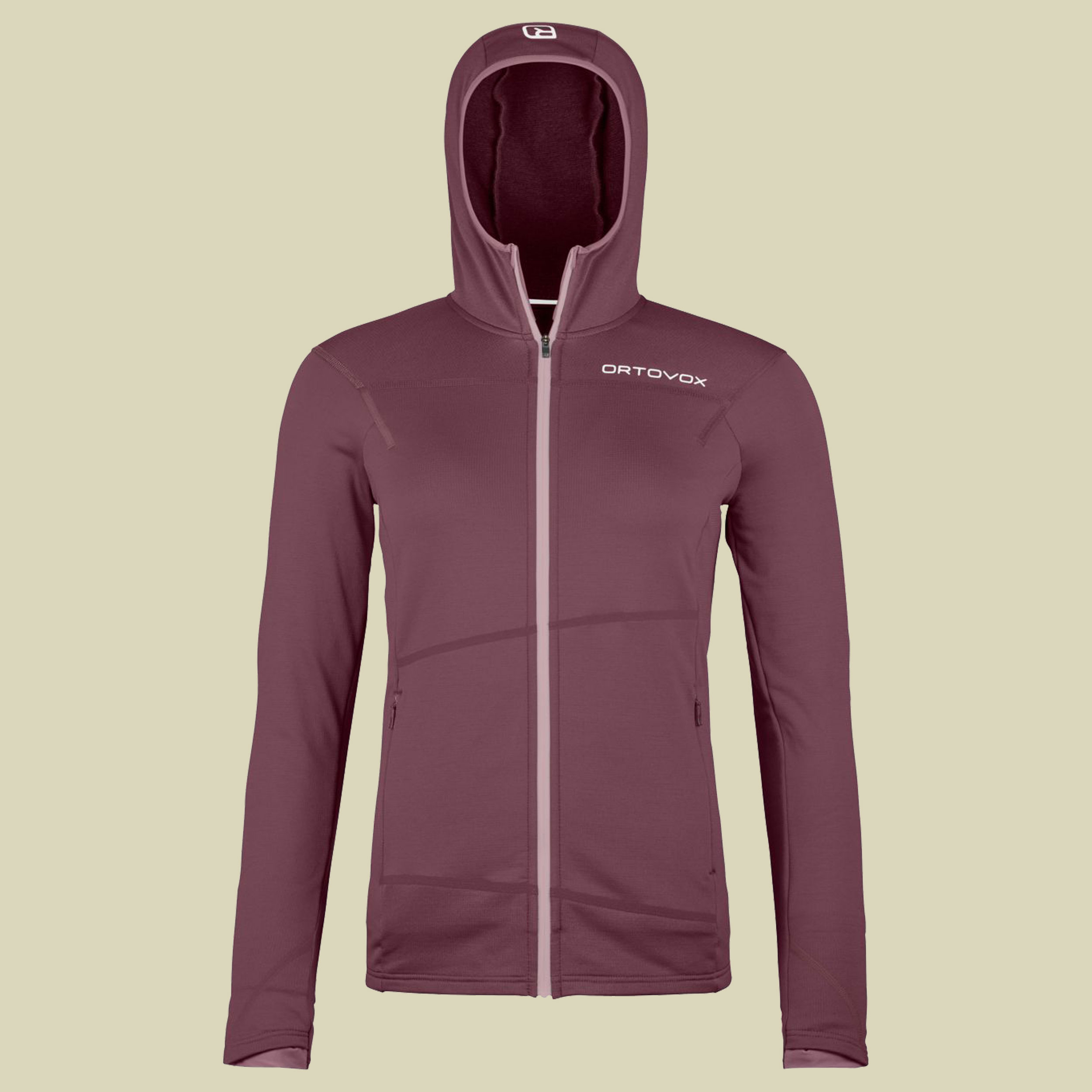 Fleece Light Hoody Women L rosa - chestnut