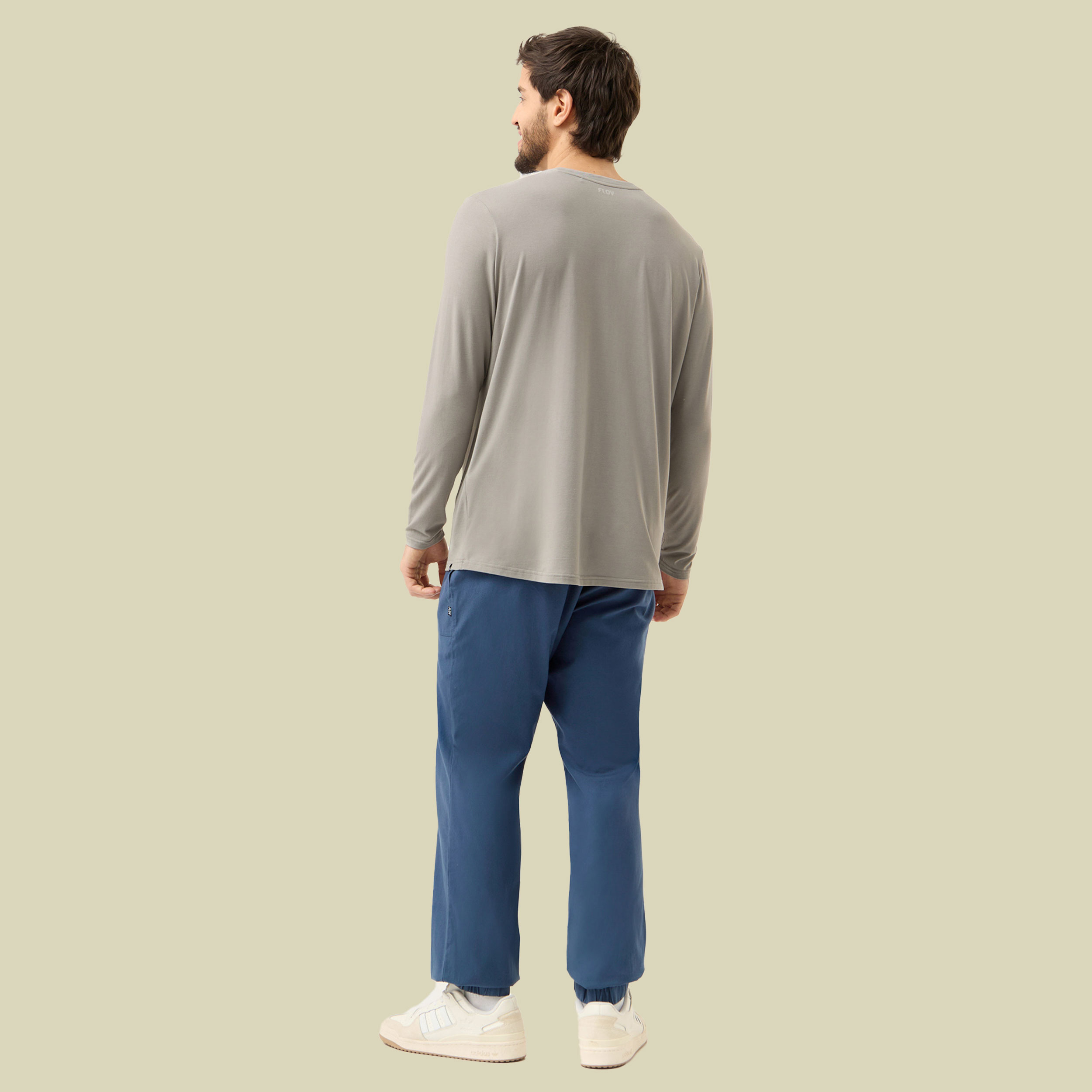 Perris Longsleeve Bamboo Man XXL grau - light grey