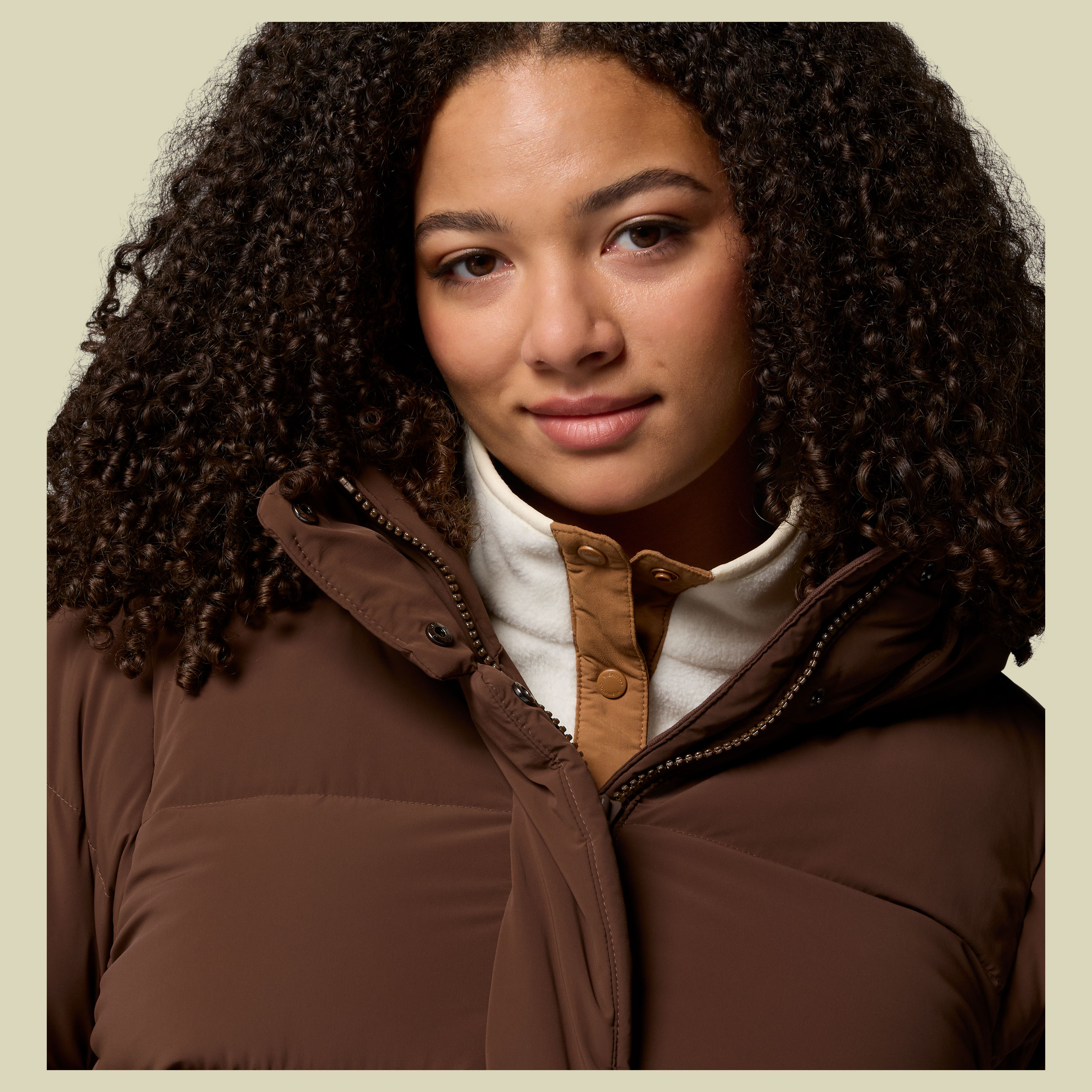Amaze Puff Long Hooded Jacket Women XS braun - tobacco