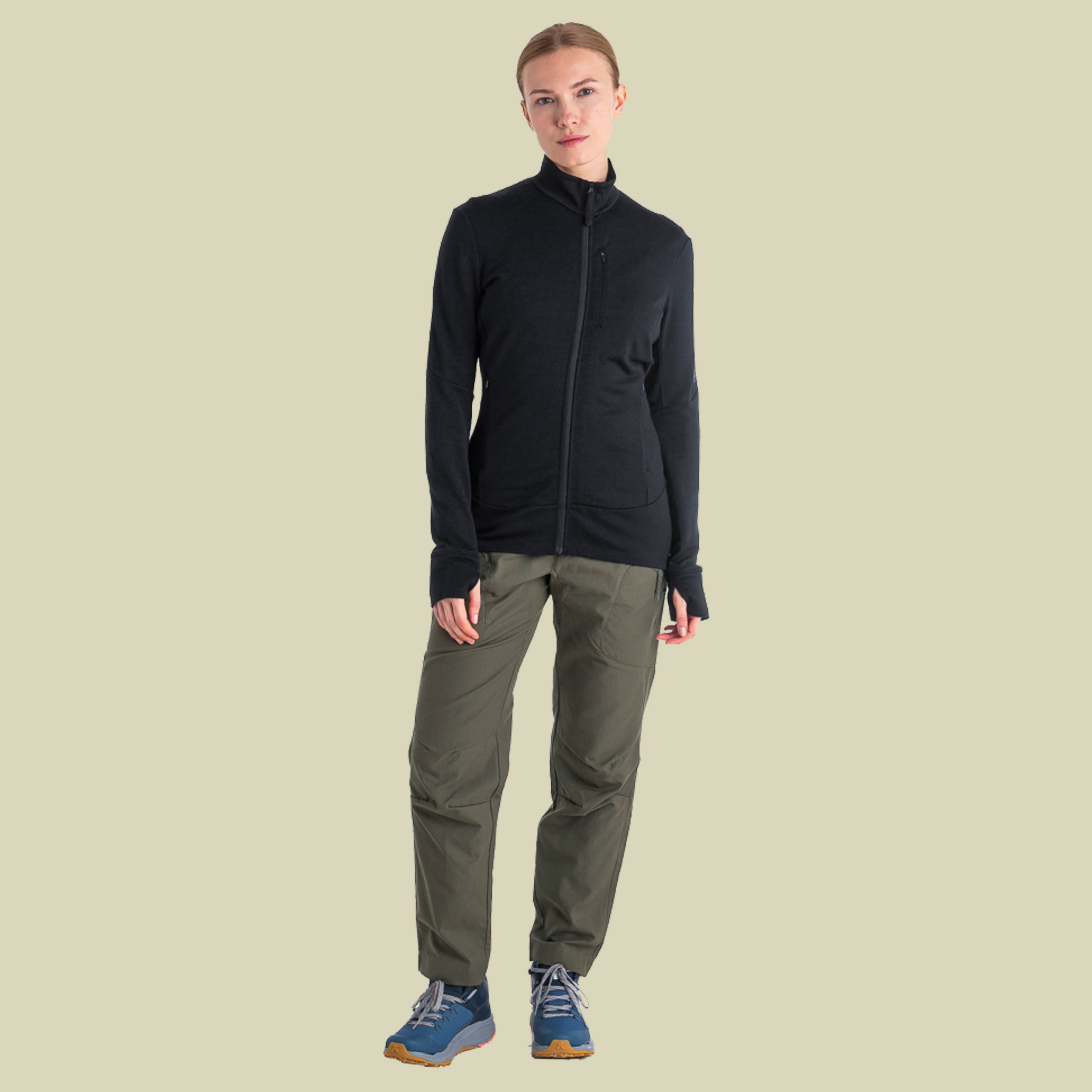 Merino 260 Quantum IV LS Zip Women M schwarz-1 - black