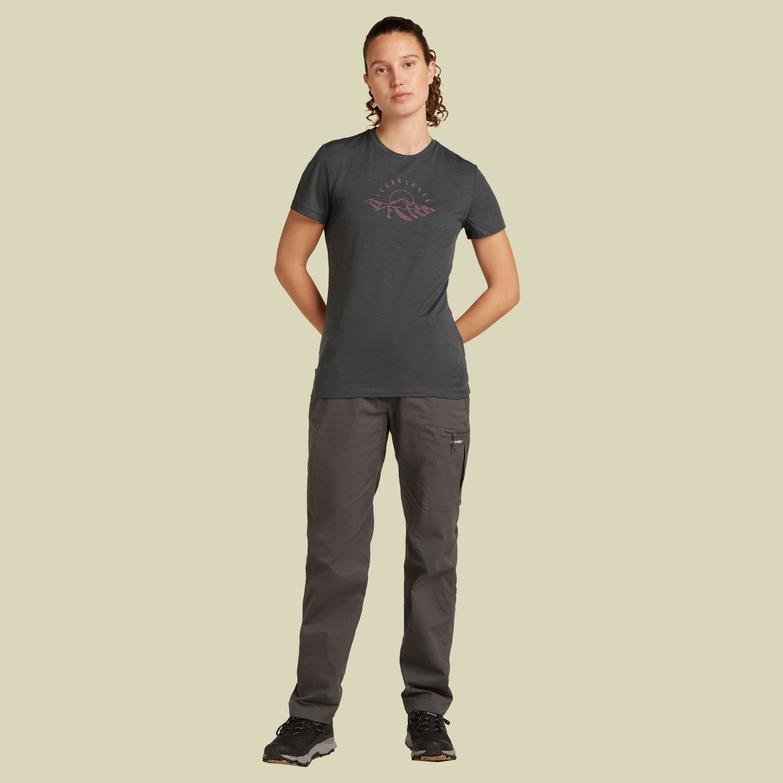Merino 150 Tech Lite III SS Tee Sunrise Summit Women S grün - obsidian