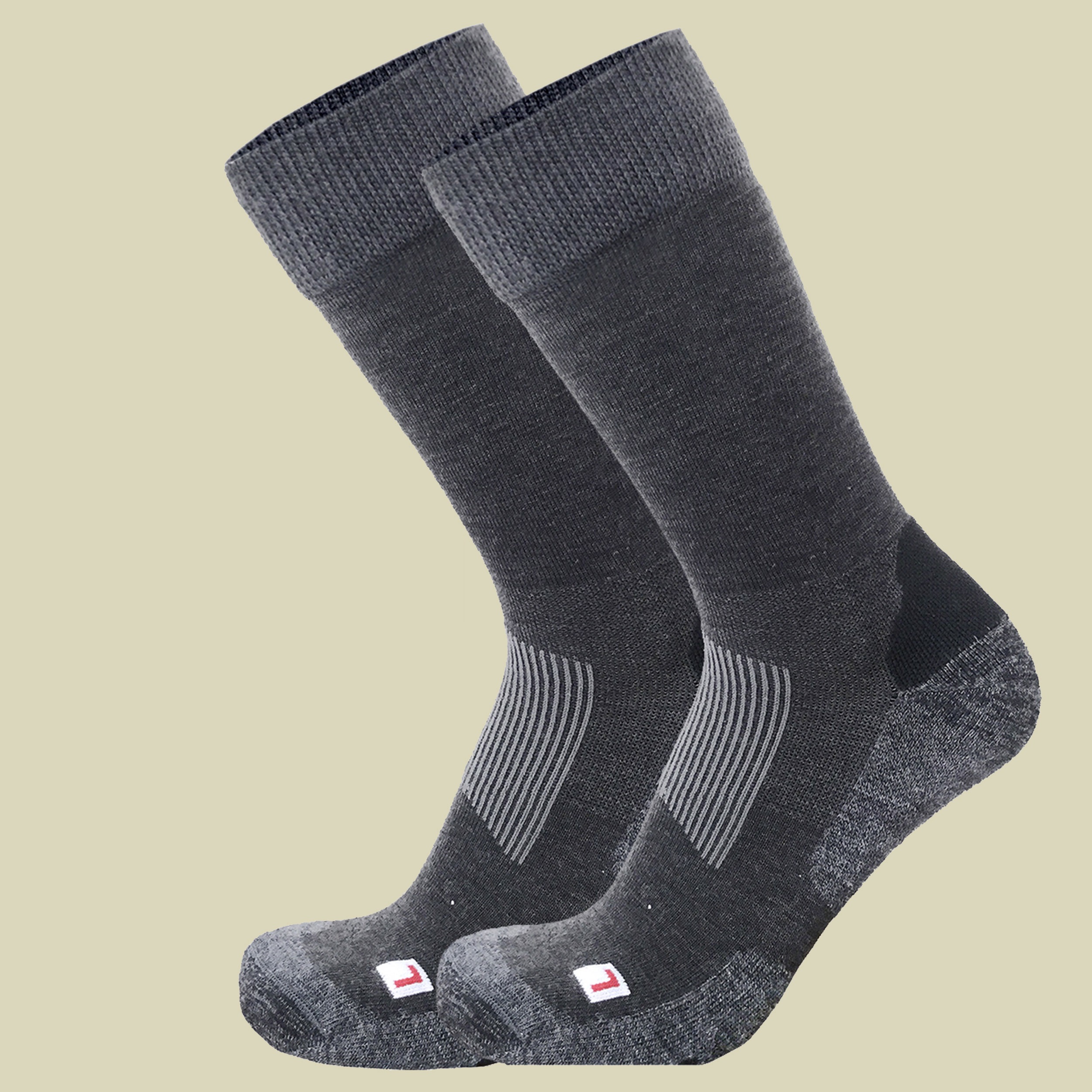 Merino Trekkingsocken Doppelpack Größe 42-44 Farbe anthrazit