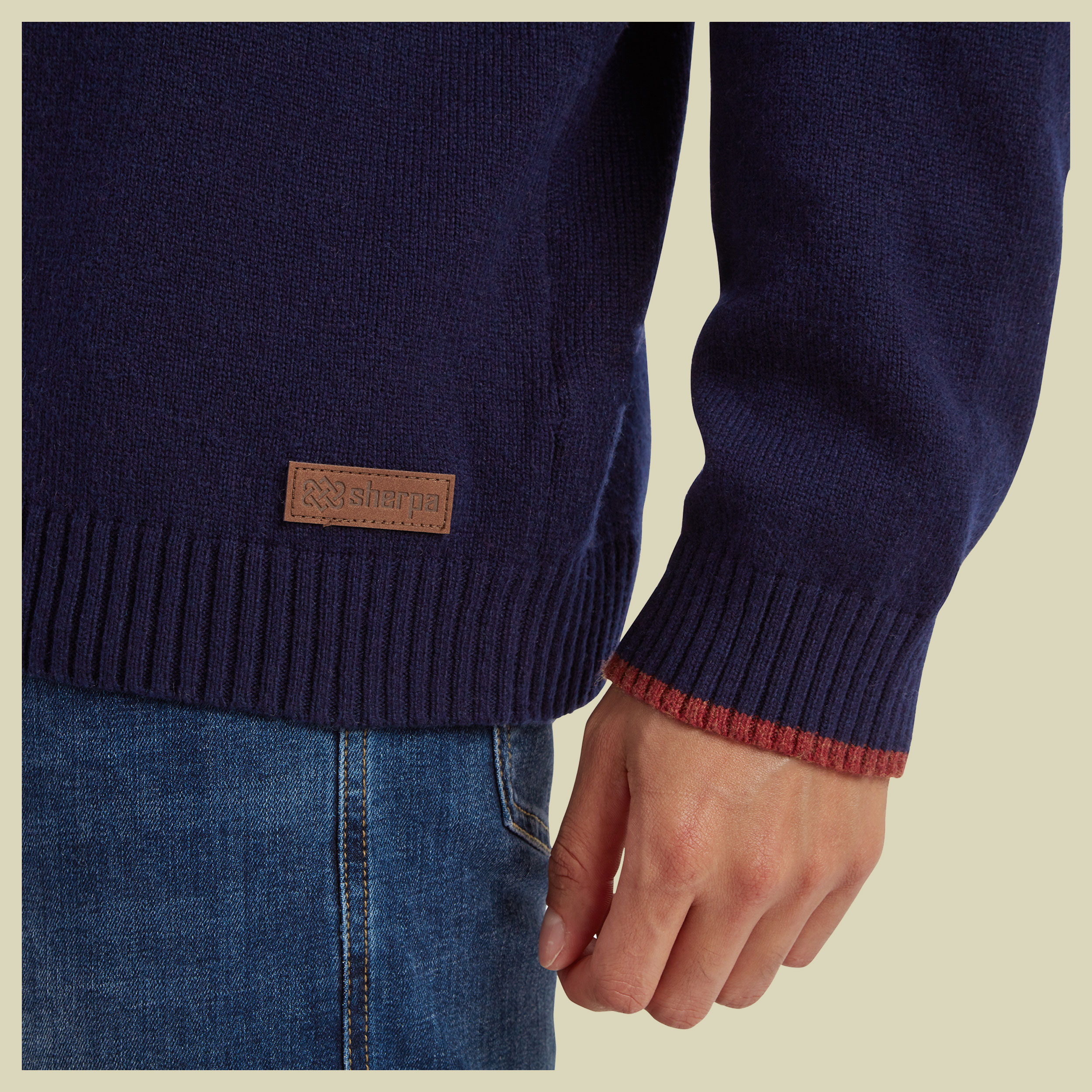 Tej 1/4 Zip Men L blau - rathee blue