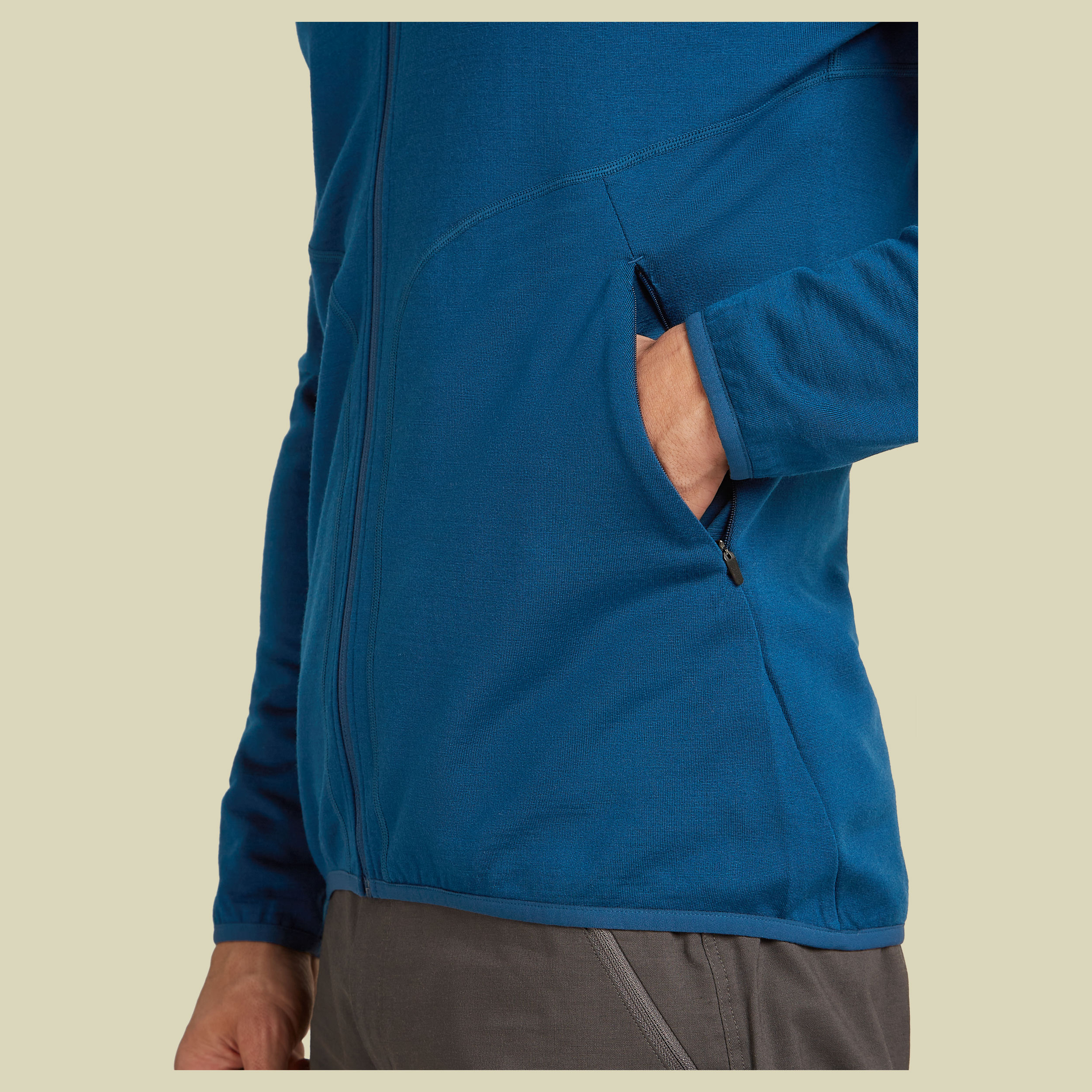Merino 560 Realfleece Elemental II LS Zip Men blau XXL - atlantis