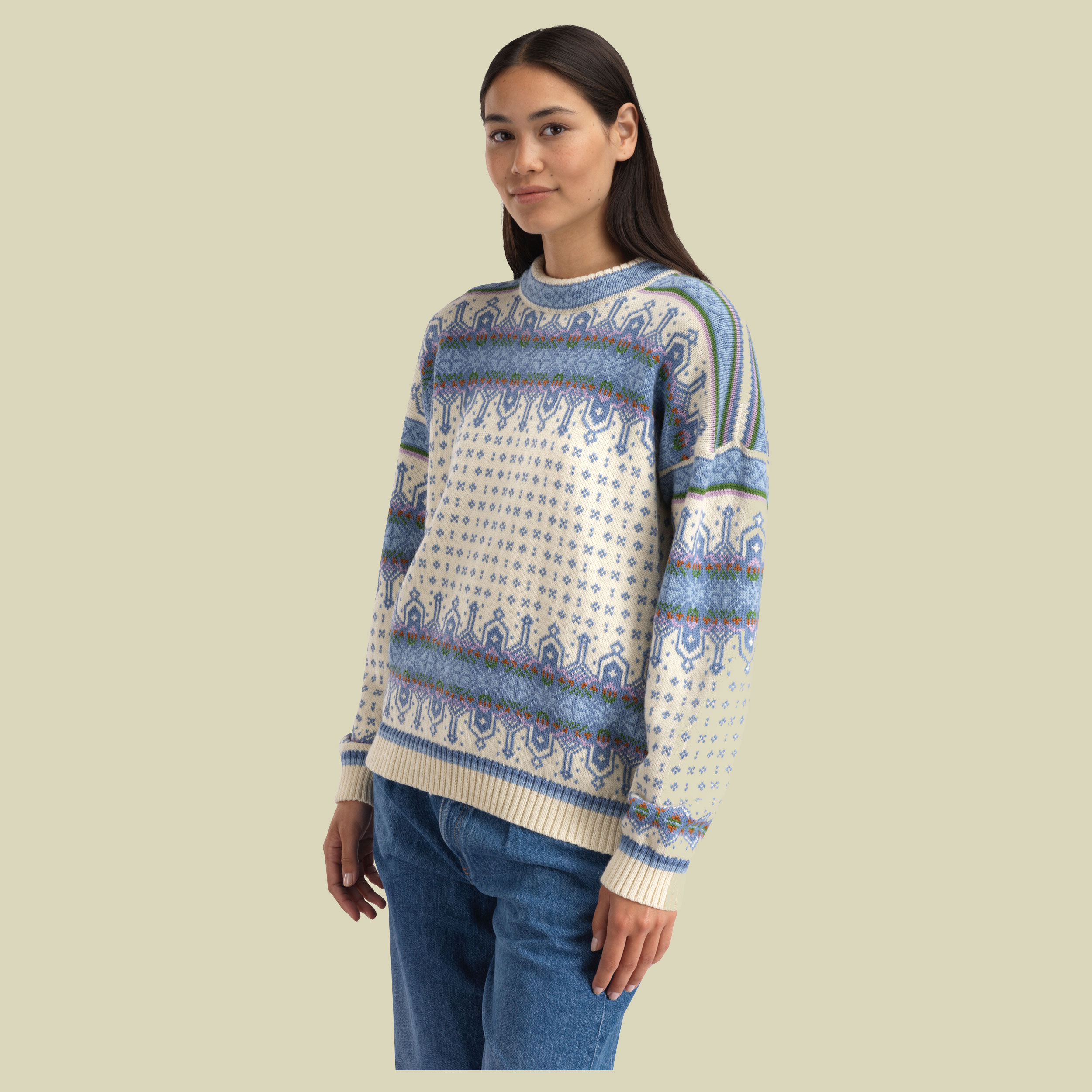 Albertville Fem. Sweater Women S blau - offwhite blue shadow