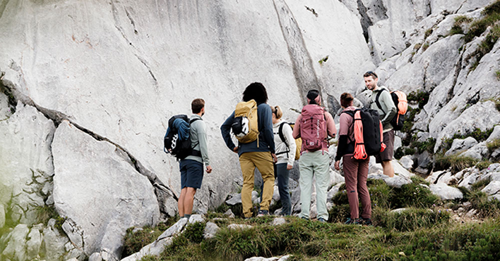 Outdoor Imagebild Personen an Felswandd