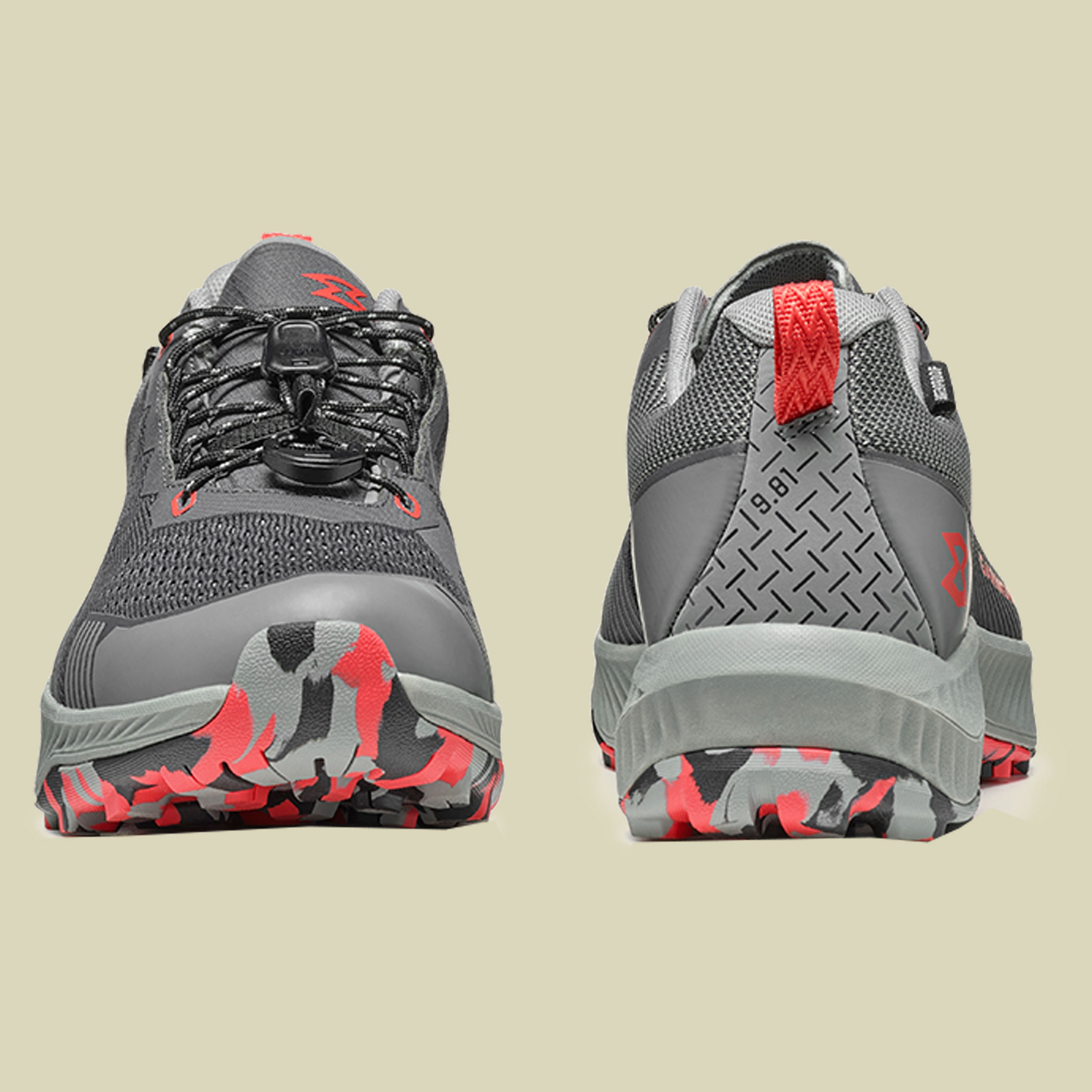 9.81 Pulse WP Women UK 5 grau - Farbe shadow grey / cayenne red