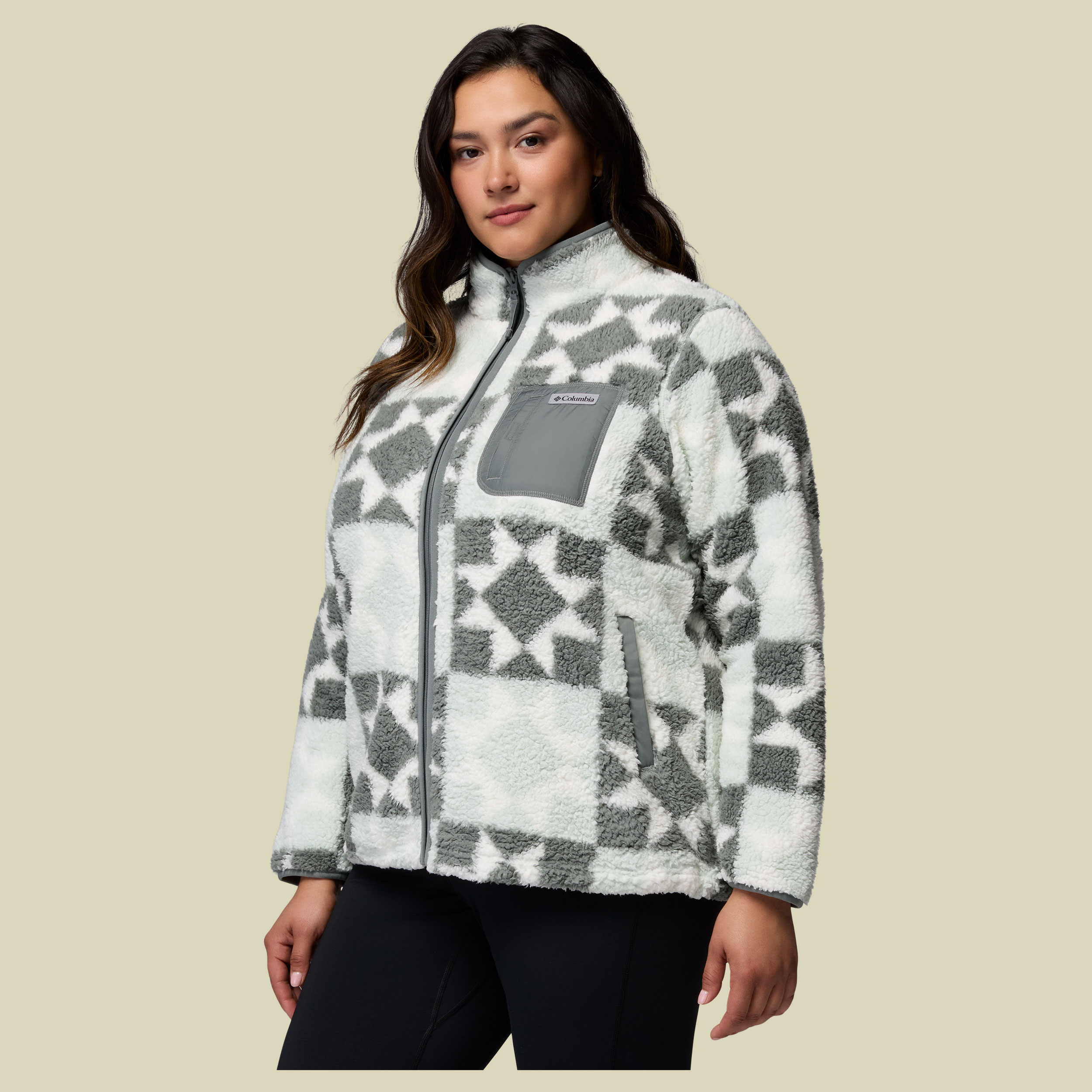 West Bend Print Full Zip II Women XS grün - tea light, cozy quilt