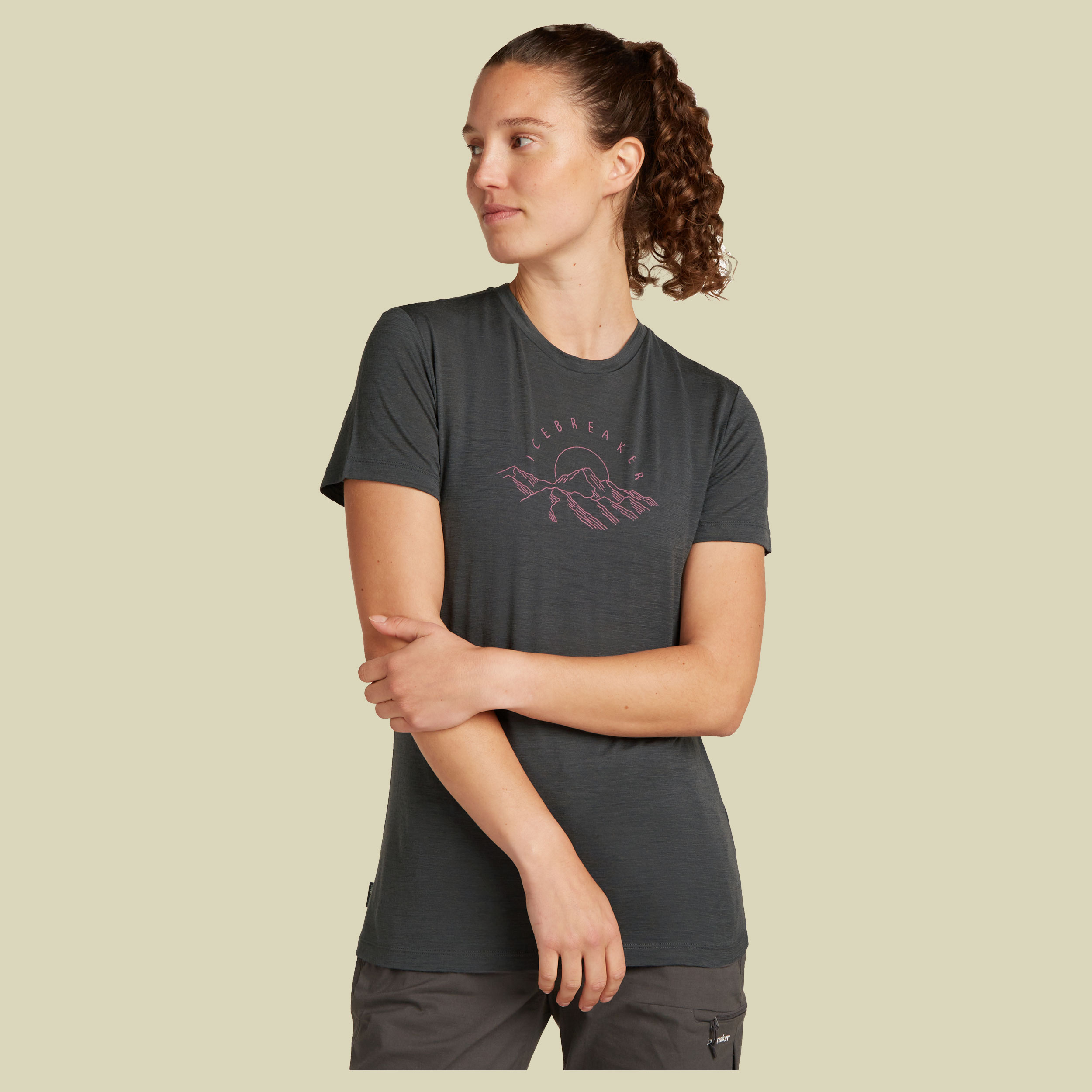 Merino 150 Tech Lite III SS Tee Sunrise Summit Women S grün - obsidian
