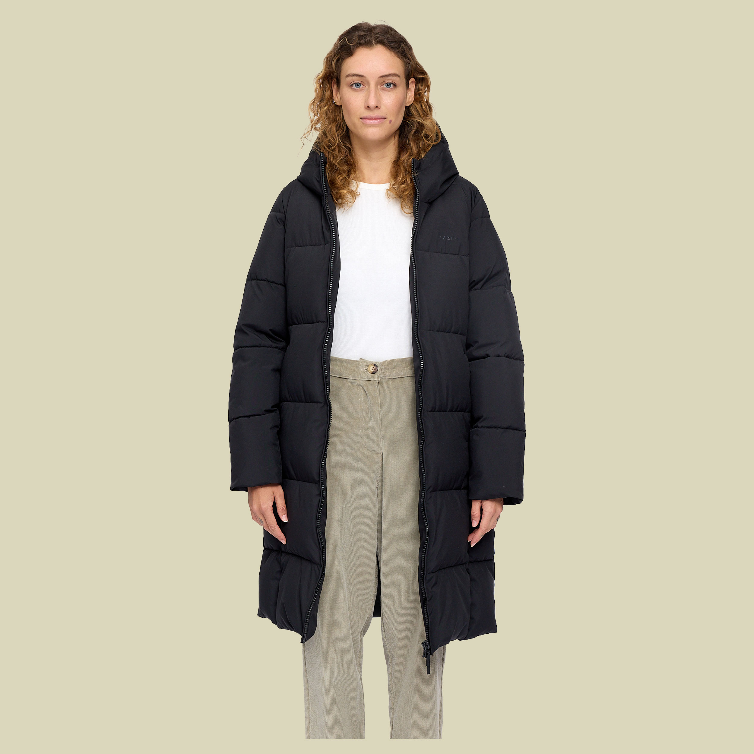 Basic Puffer Coat Women S schwarz - Farbe black