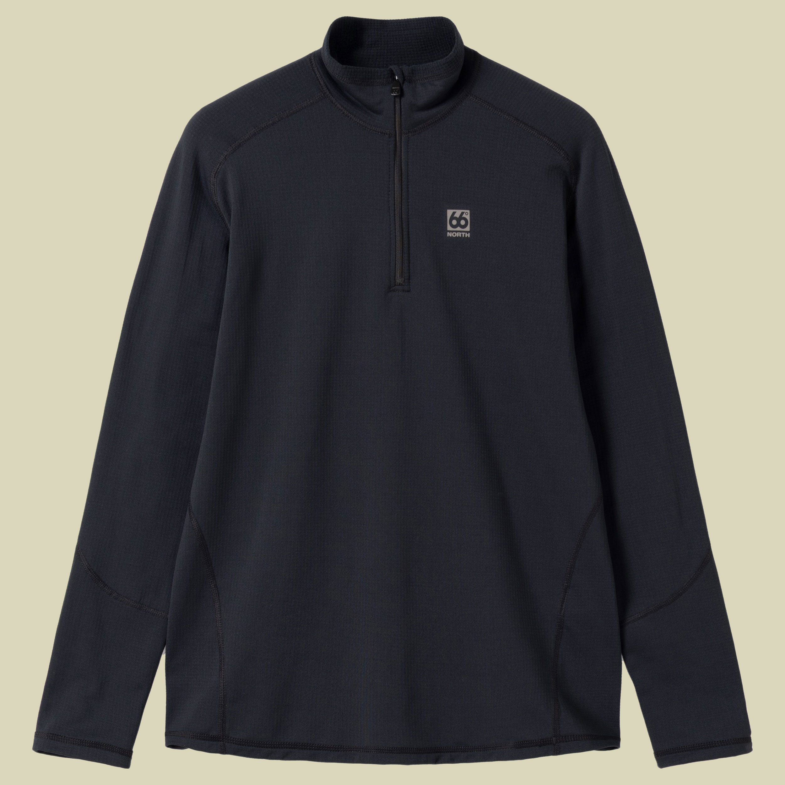 Grettir Zip Neck Men L schwarz - black