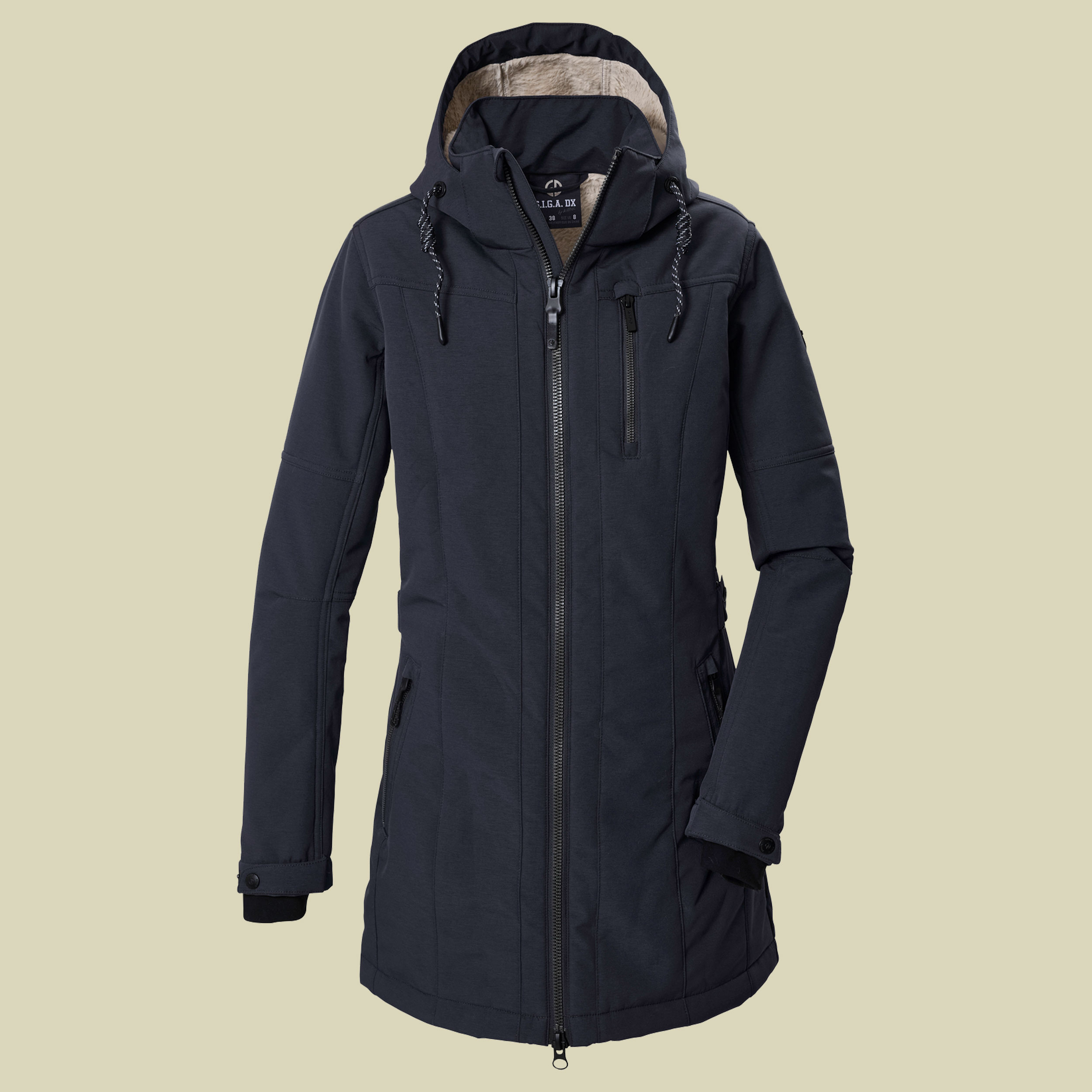 Softshellparka mit abzippbarer Kapuze 36 dunkelnavy
