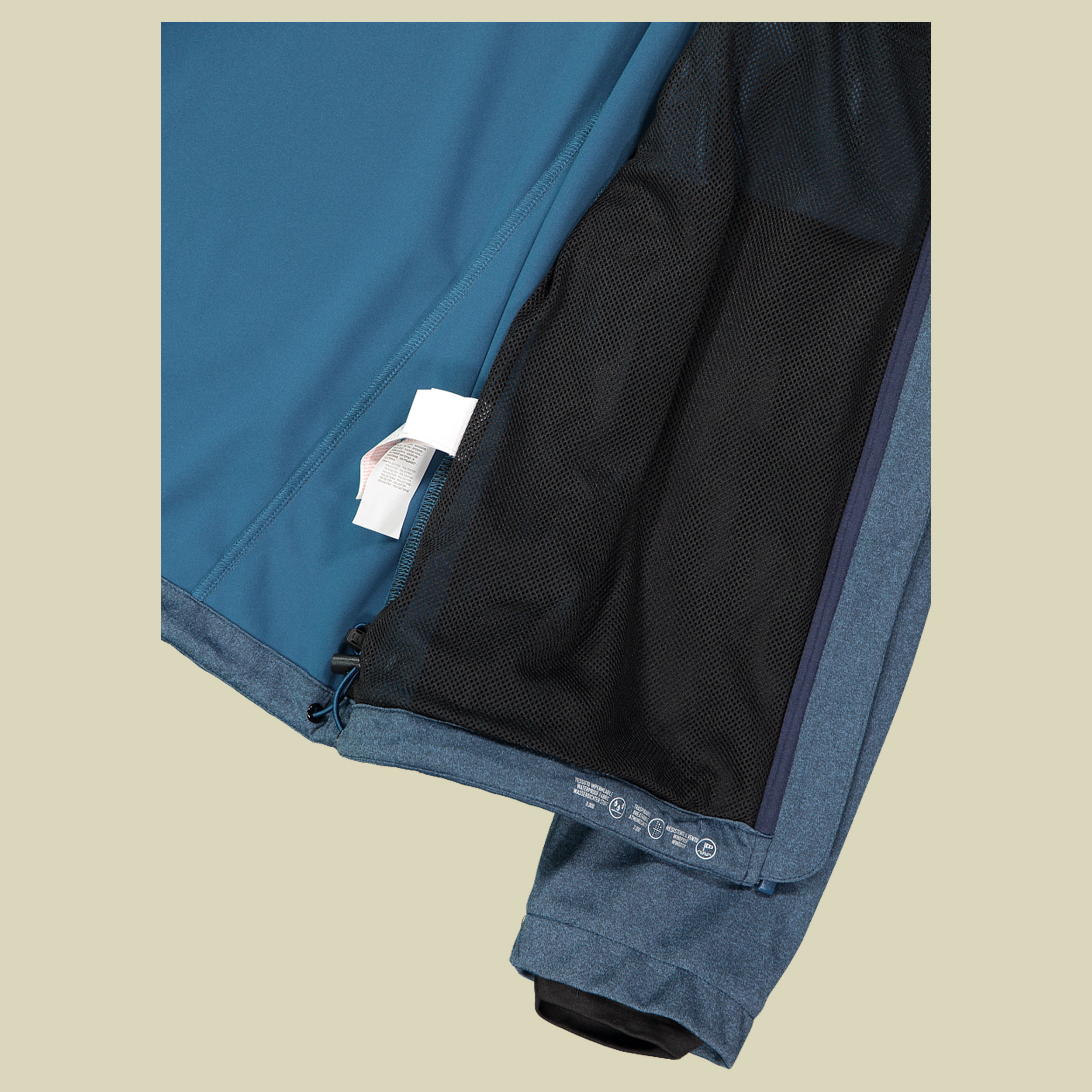 Man Jacket Zip Hood Light Softshell 39A5027 blau 58 - Farbe petroleum mel.