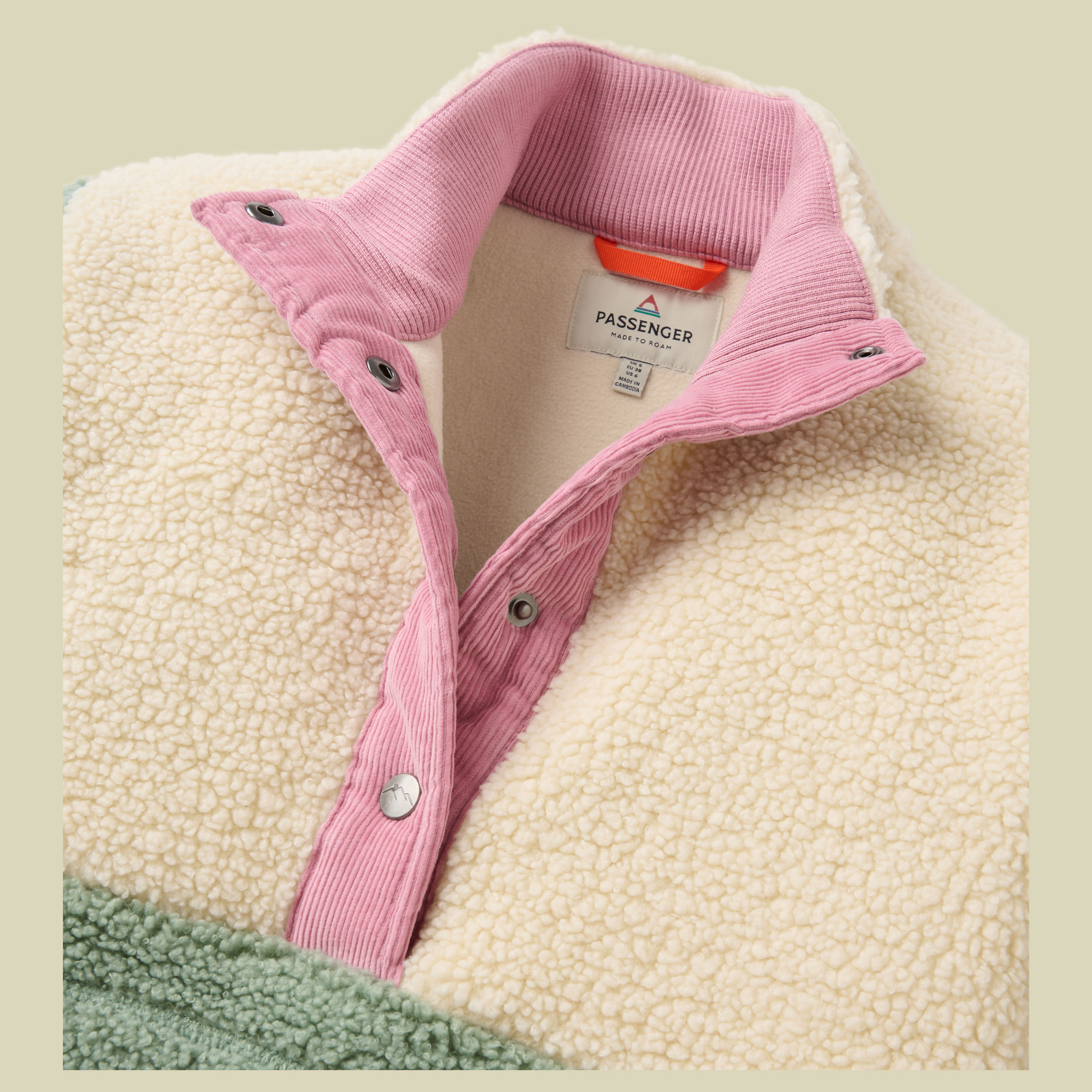 Clover Sherpa Fleece Pullvoer Women XS pistachio