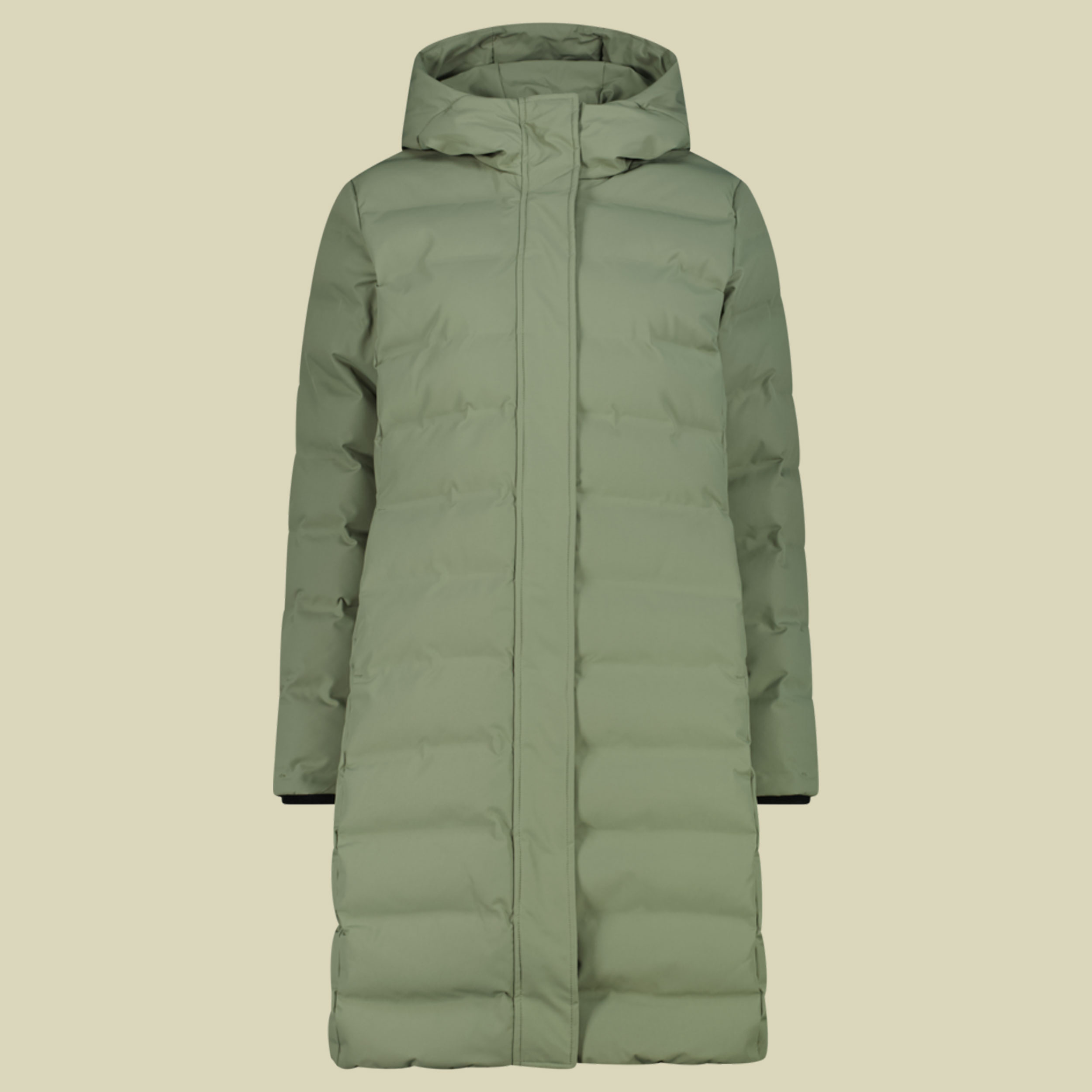 Woman Coat Fix Hood 35K3676 36 green tea E624