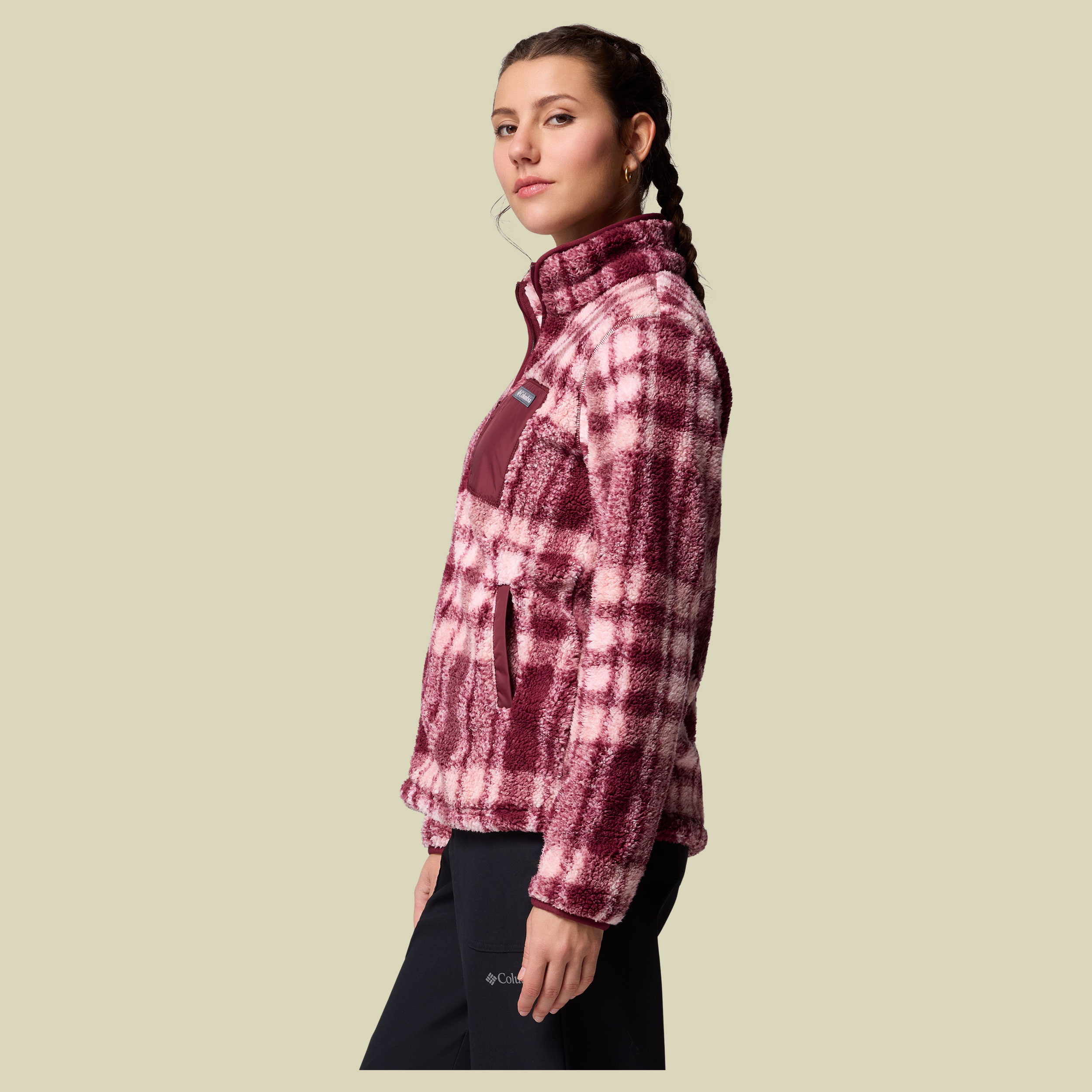 West Bend Print Full Zip II Women XS rot 2 - Farbe rich wine herringplaid