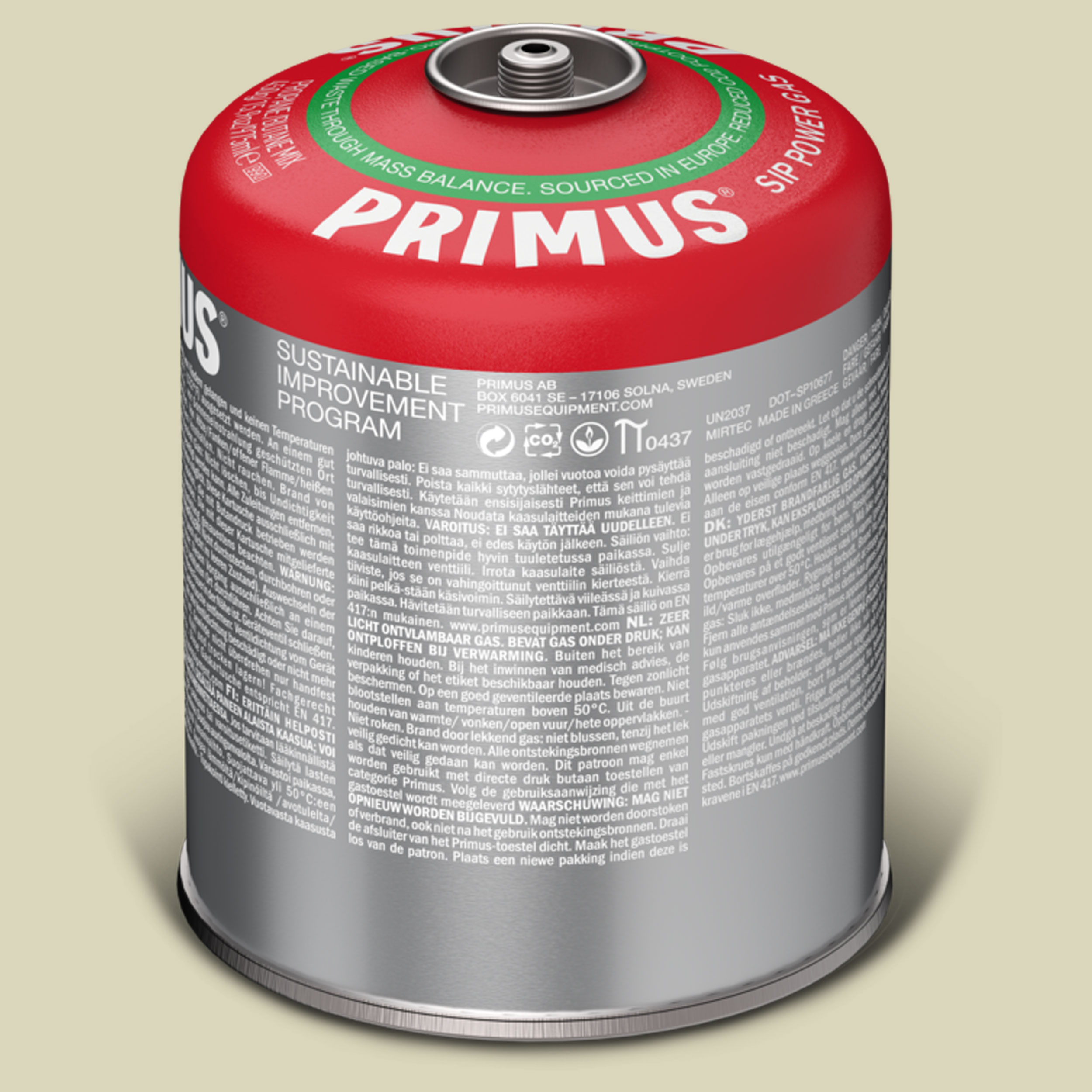 SIP Power Gas 450g L1 Gaskartusche mit Sicherheitsventil