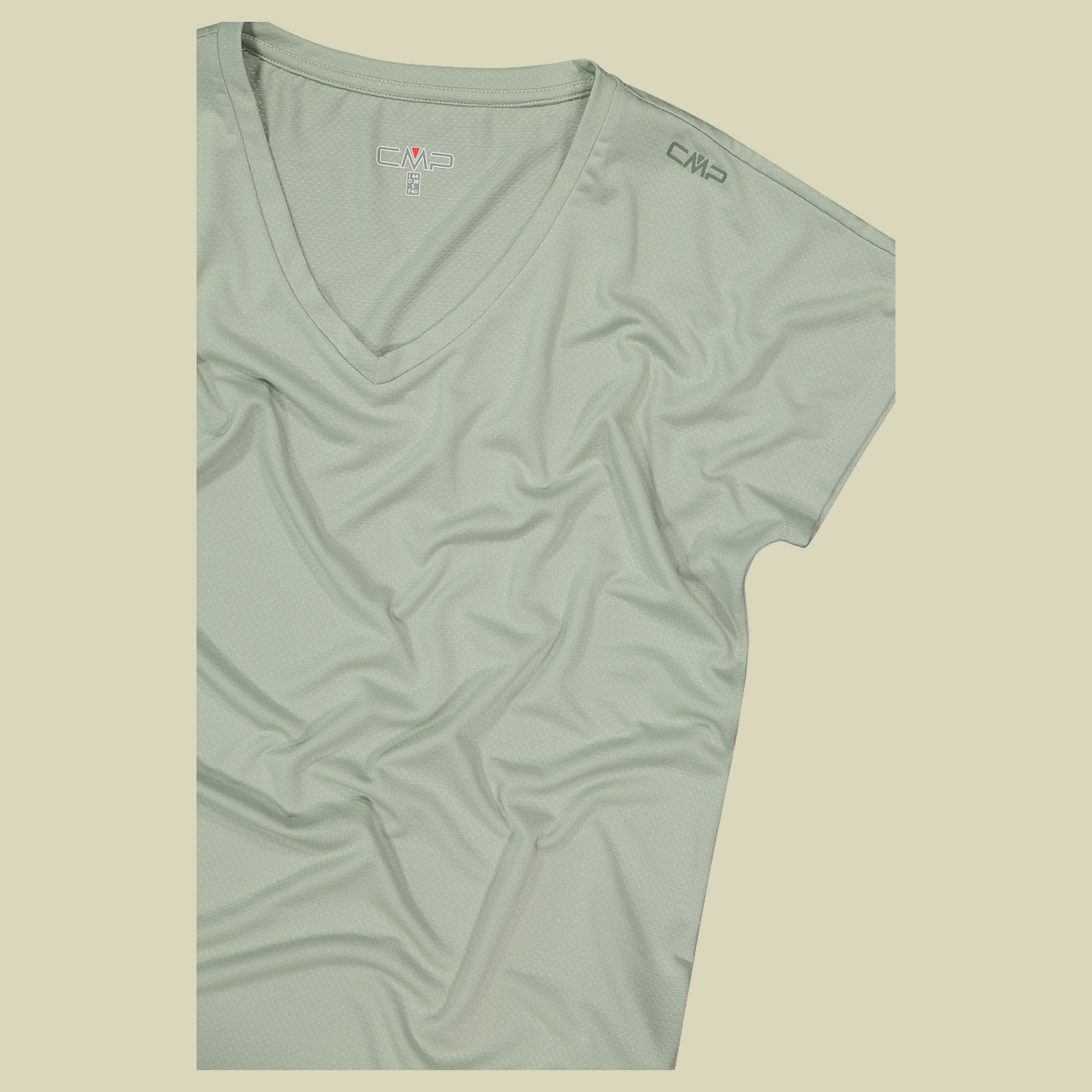 Woman T-Shirt Jacquard Jersey 35N5586 48 grün2 - Farbe pistacchio