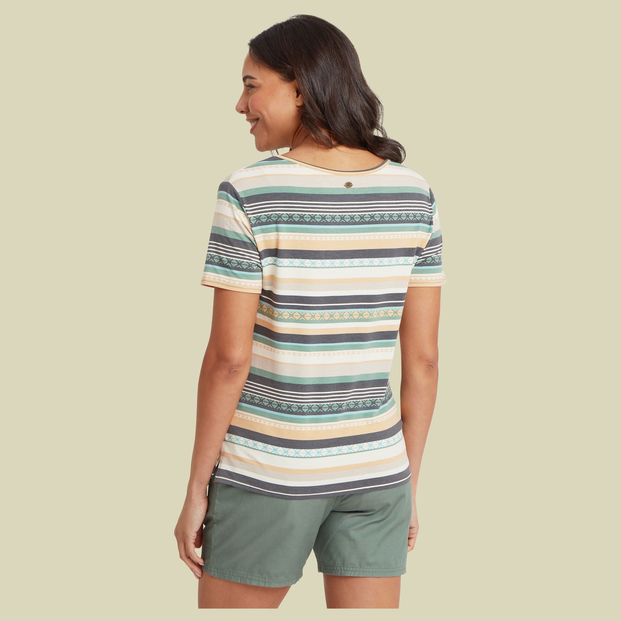 Neha V-Neck Tee XL mehrfarbig - Farbe black indreni
