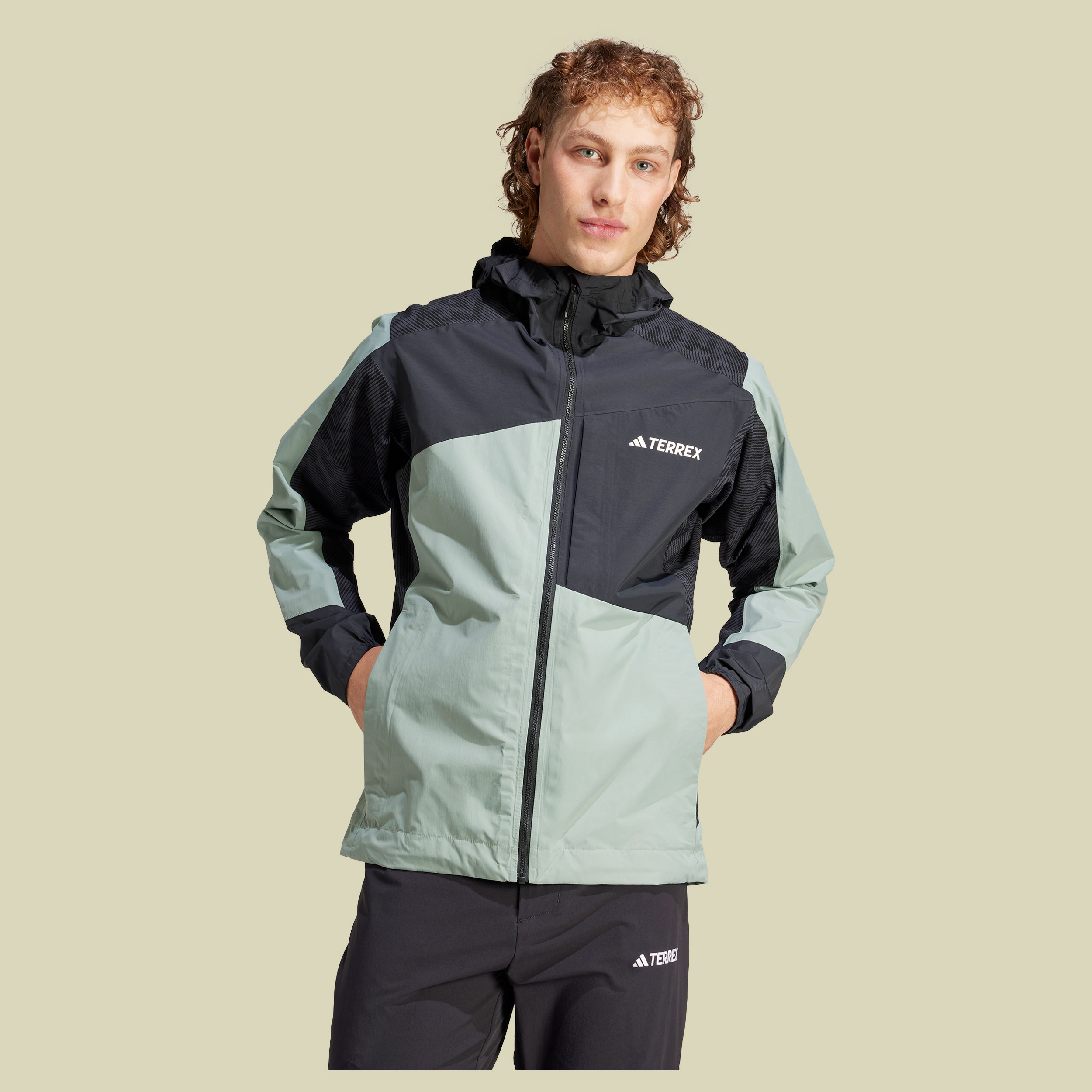 Terrex Xperior Hybrid Rain.Ready Jacket Men S mehrfarbig - silver green/black