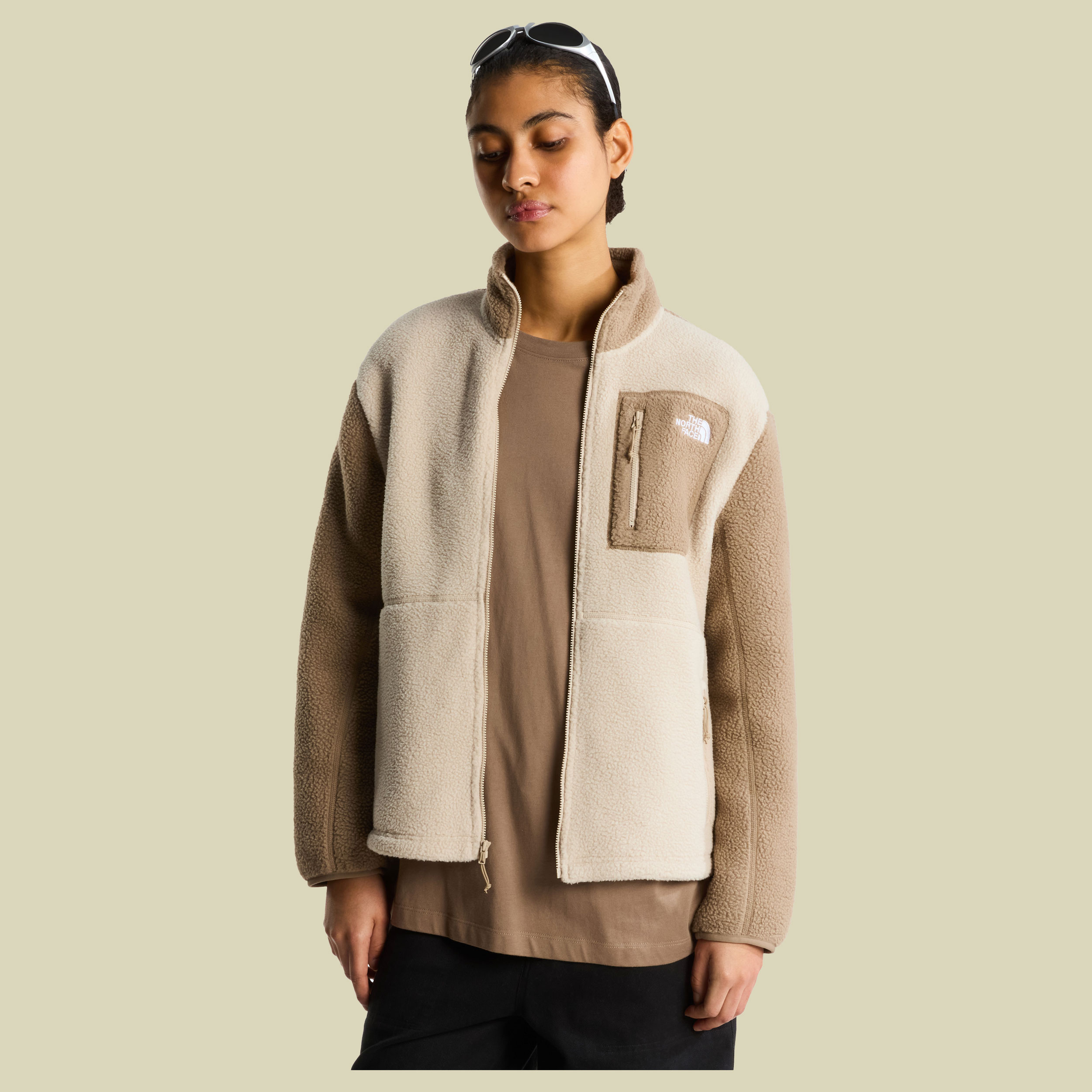 Yumiori Full Zip Women L braun - timeless taupe/garnet