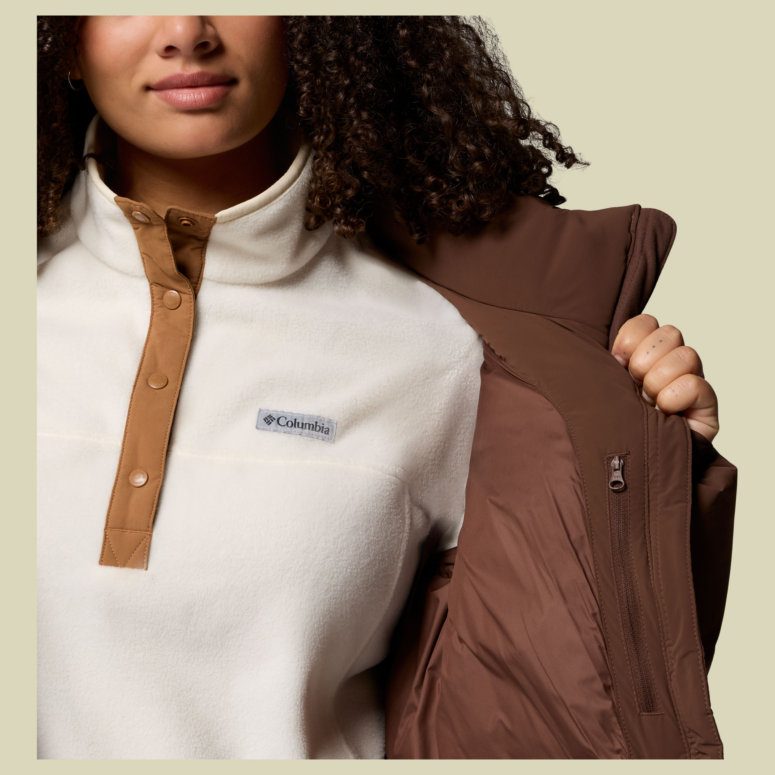 Amaze Puff Long Hooded Jacket Women XS braun - tobacco