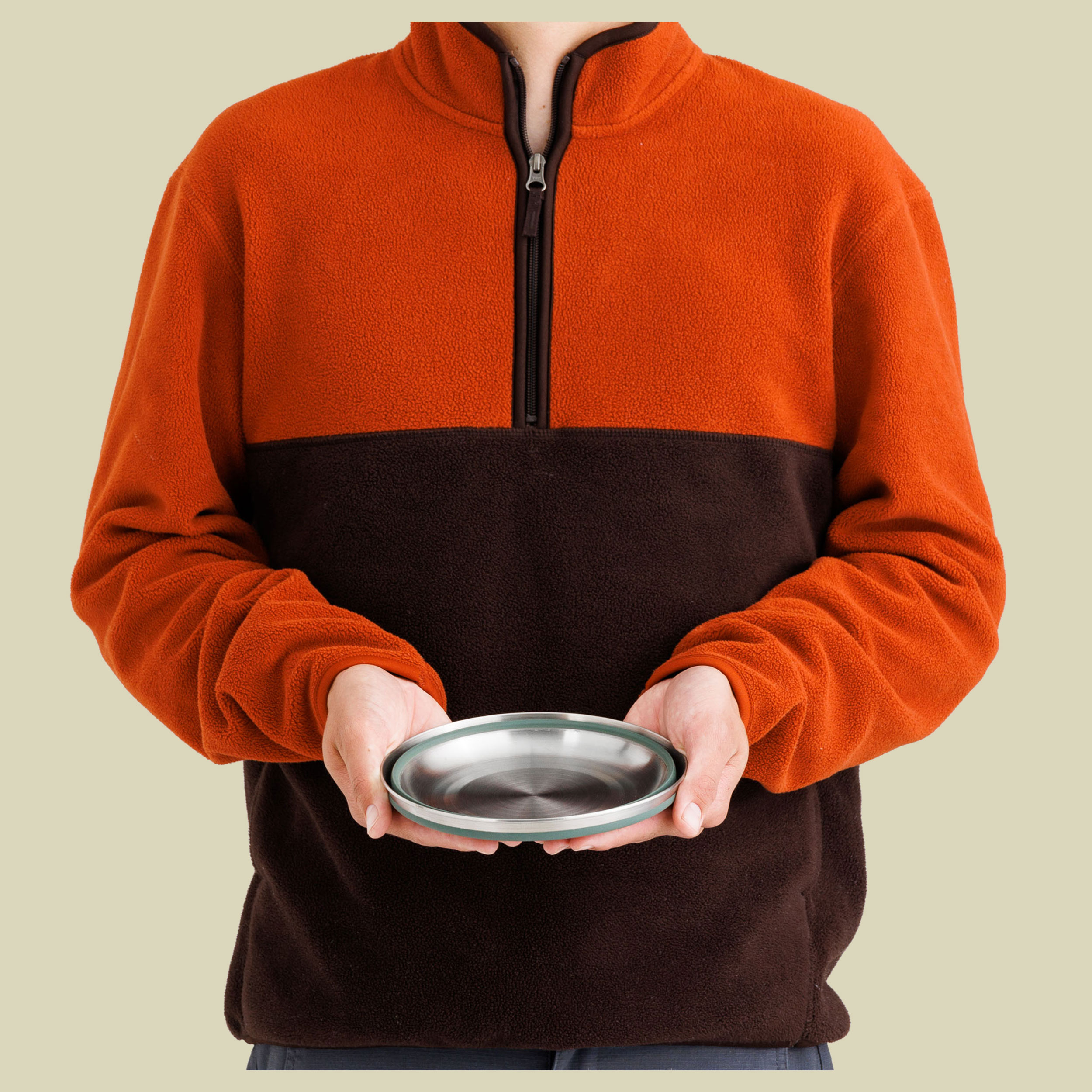 Detour Stainless Steel Collapsible Bowl M grün - Farbe laurel wreath green