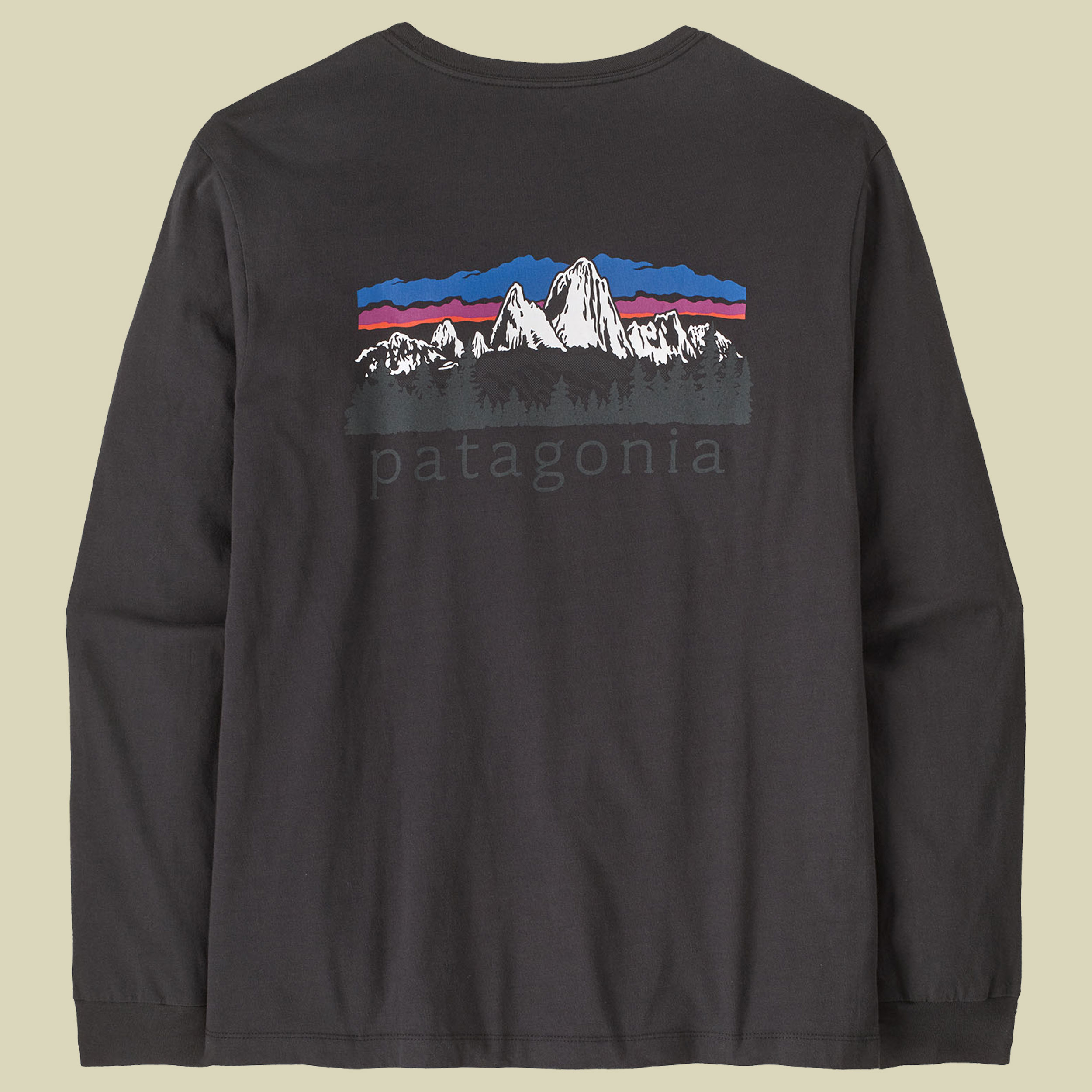 Long-Sleeved Fitz Roy Foothills T-Shirt Men XL schwarz - ink black