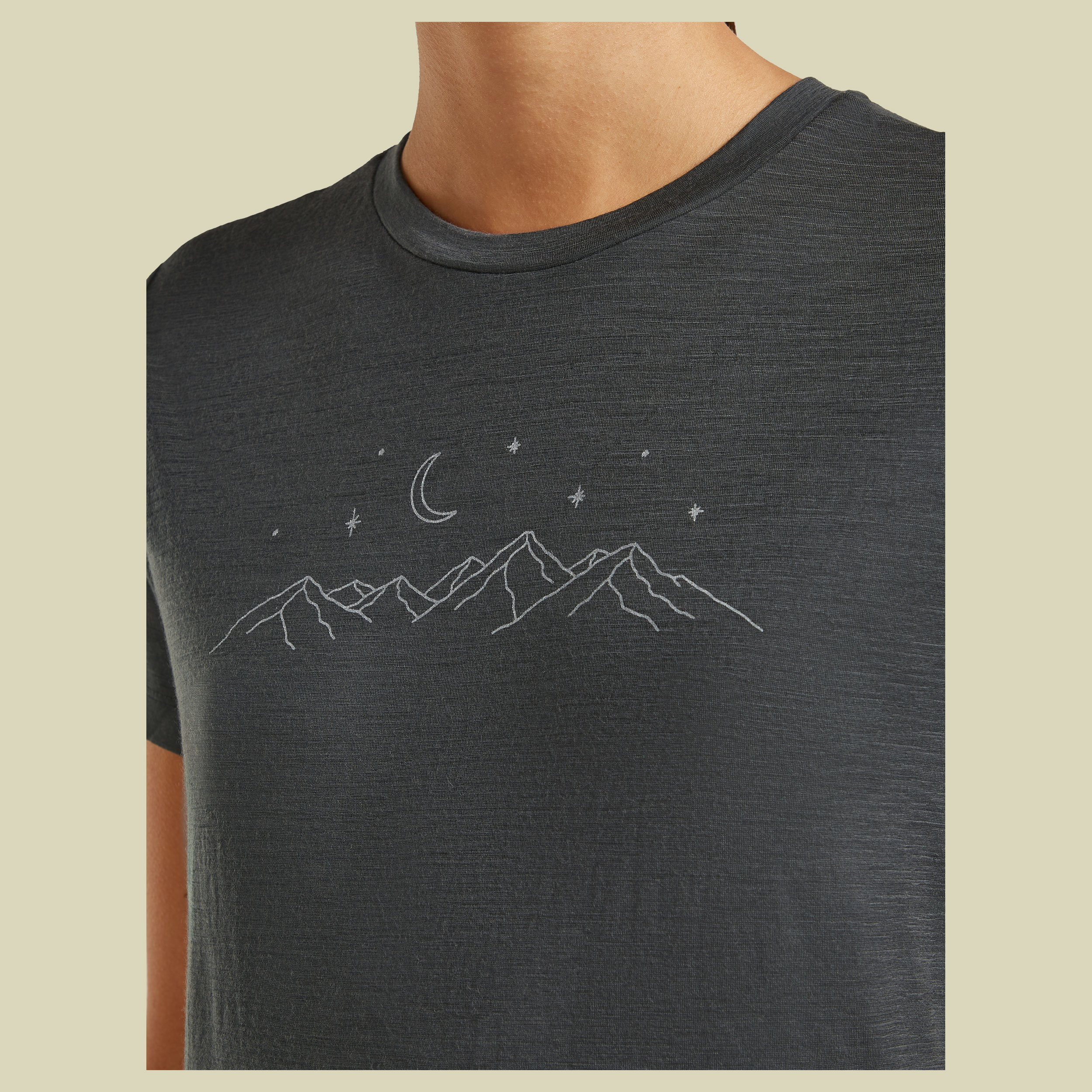 Merino 150 Tech Lite SS Tee Sparkling Stars Women XL grau - obsidian