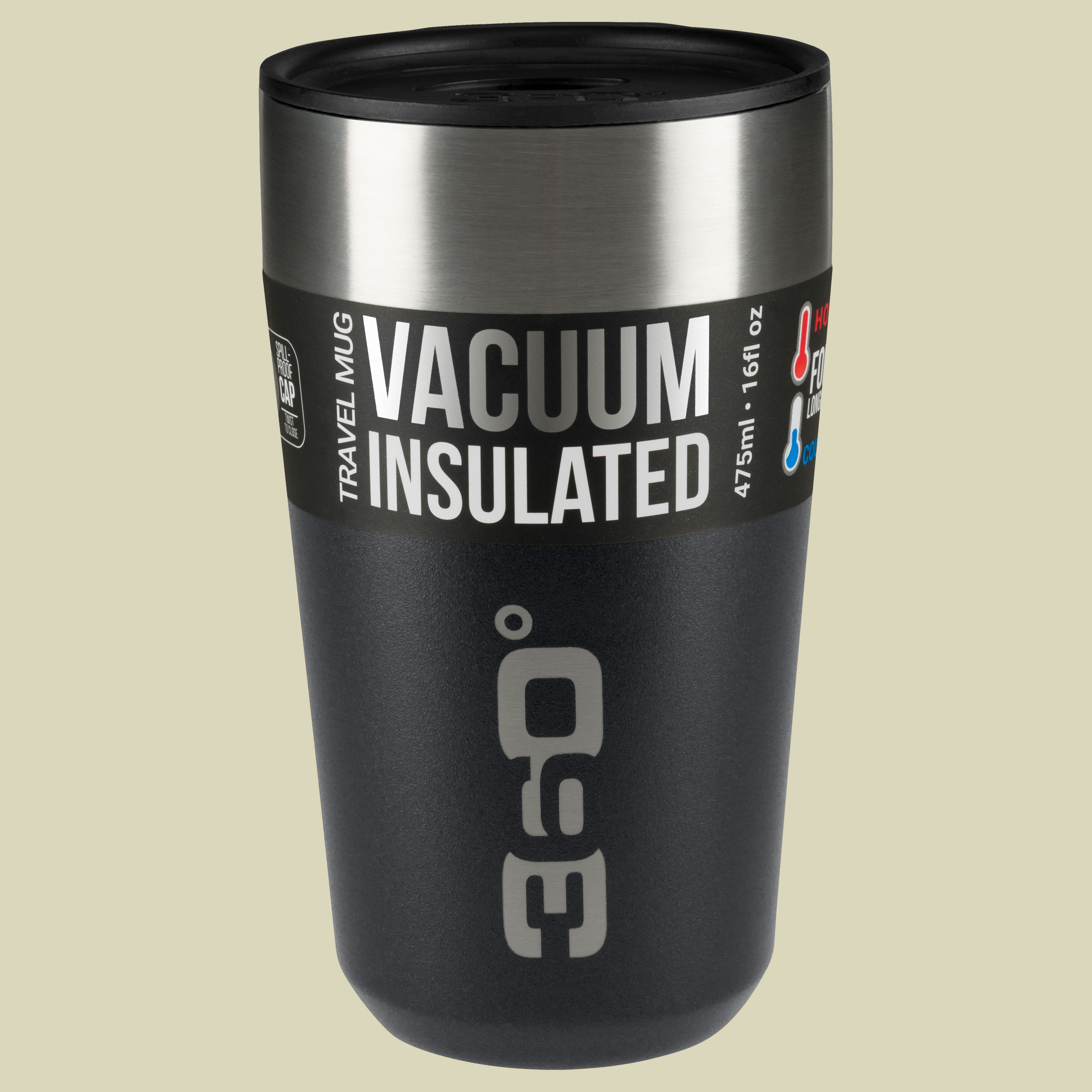 360° Vacuum Insulated Travel Mug L 475 ml schwarz