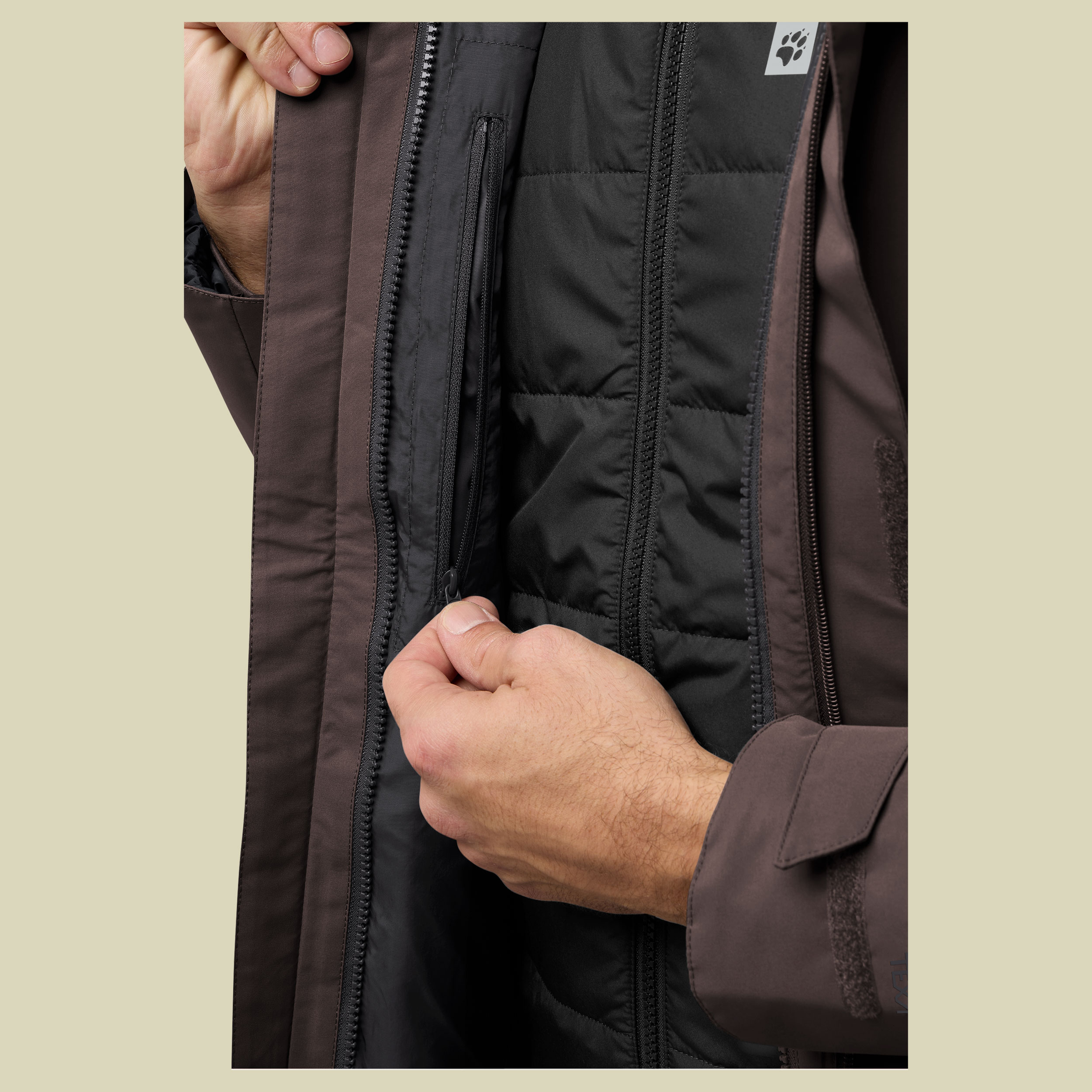 Romberg 3in1 Jacket Men braun XXL - peat