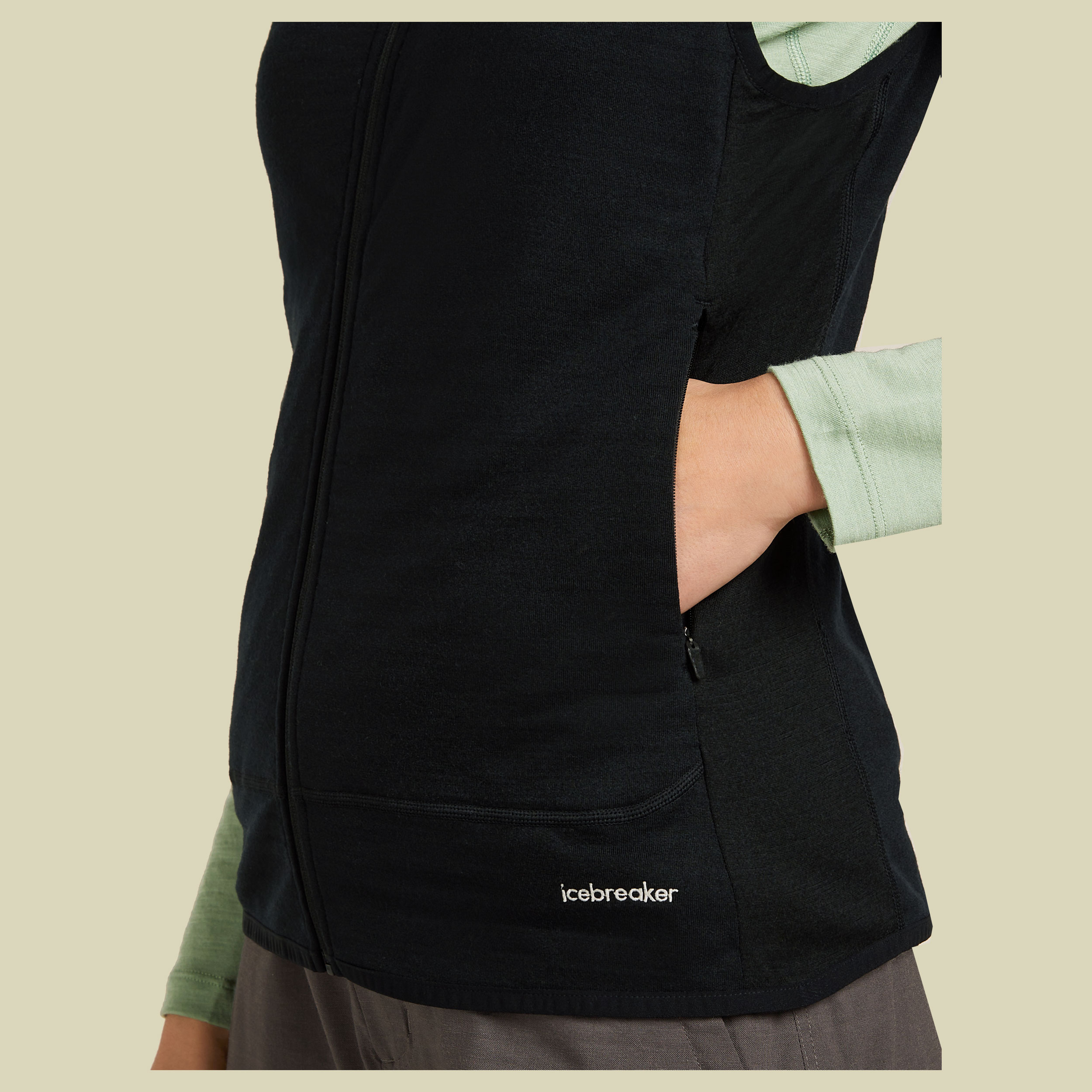 Merino 300 RealFleece Descender Vest Women XL schwarz - black