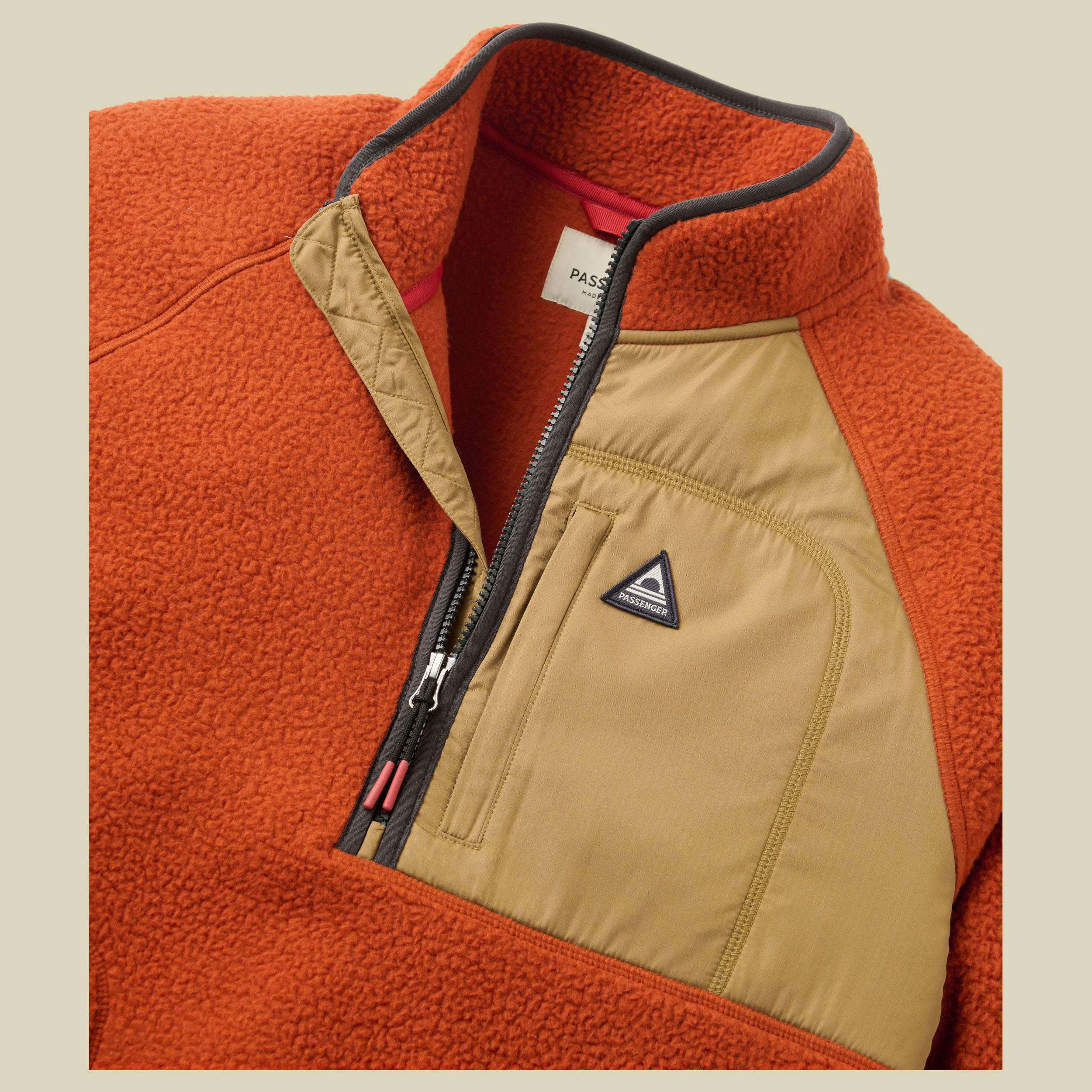 Offgrid 1/2 Zip Sherpa Fleece Men XL dark rust/caramel