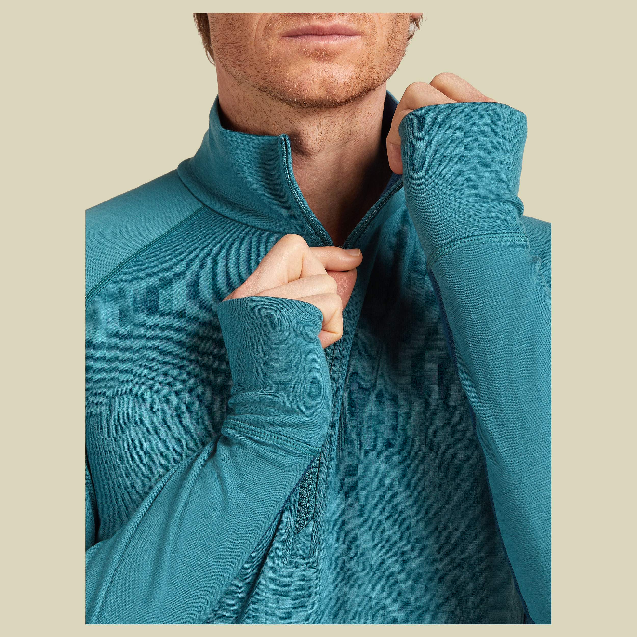 Merino 200 ZoneKnit™ LS Half Zip Men XL blau - atlantis/topaz/CB