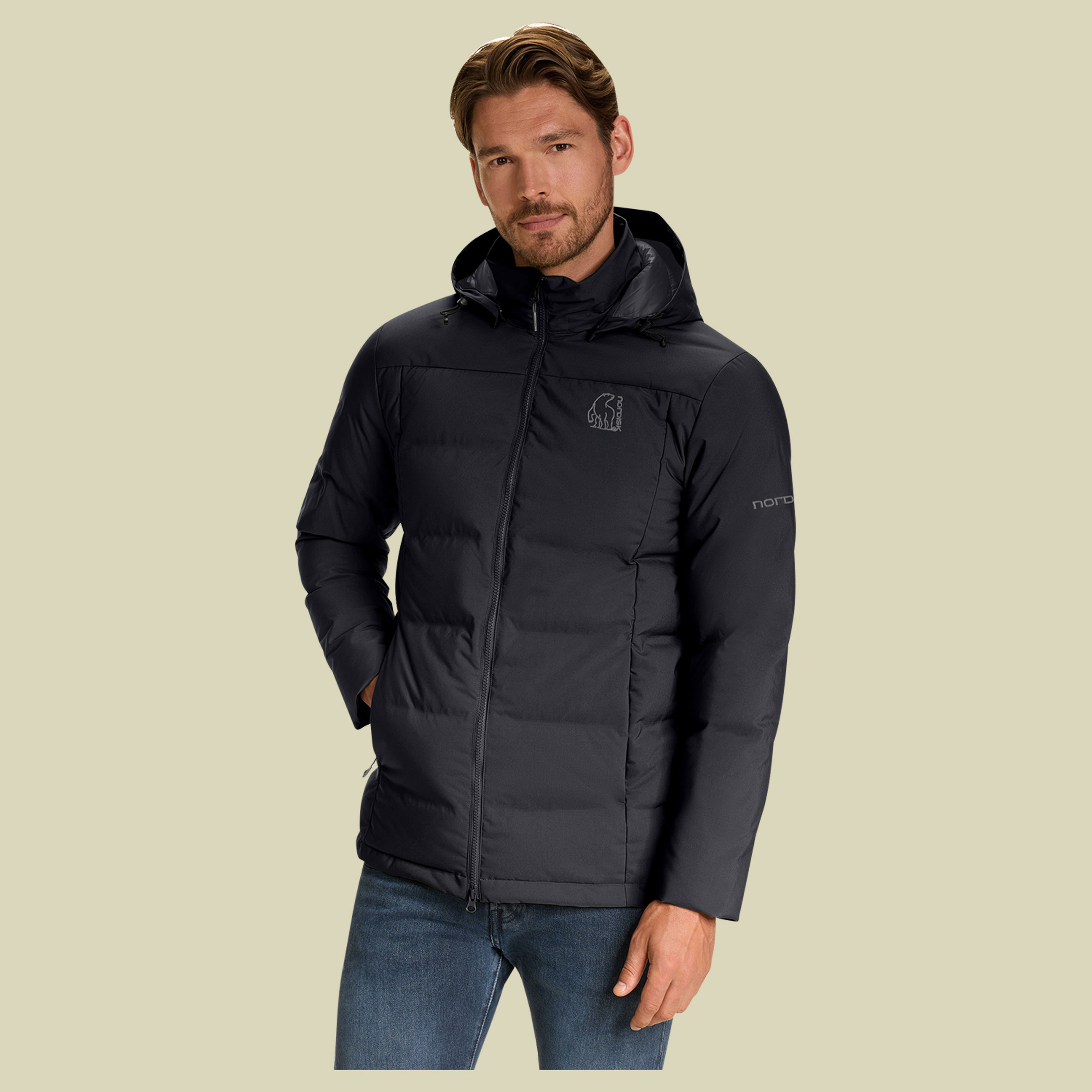 Akkarvik Bonded Down Jacket Men schwarz1 XL - cavier black