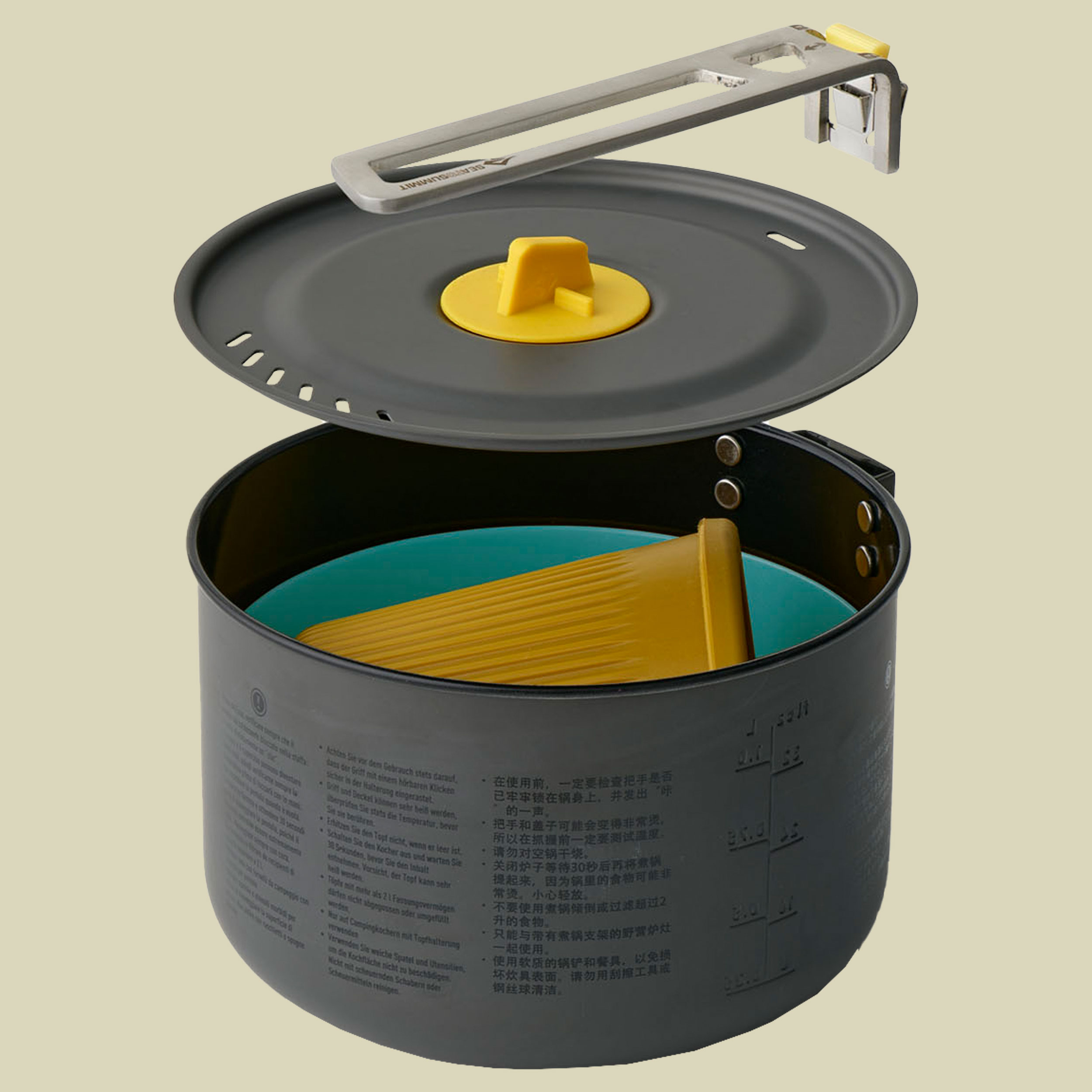 Frontier UL One Pot Cook Set - [1P] [3 Piece] 1 Person 1.3L Pot w/ S Bowl and Cup
