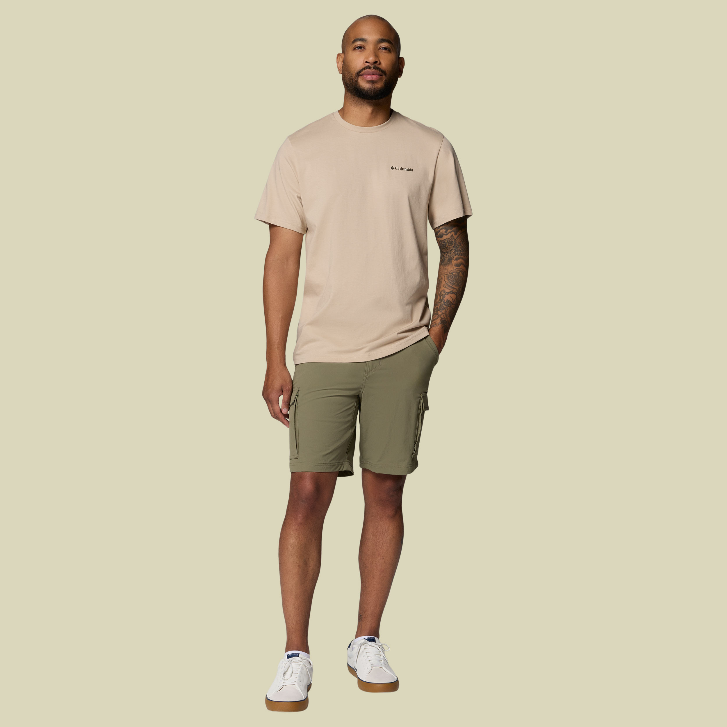 CSC Outdoor Back Graphic T-Shirt Men L braun - ancient fossil