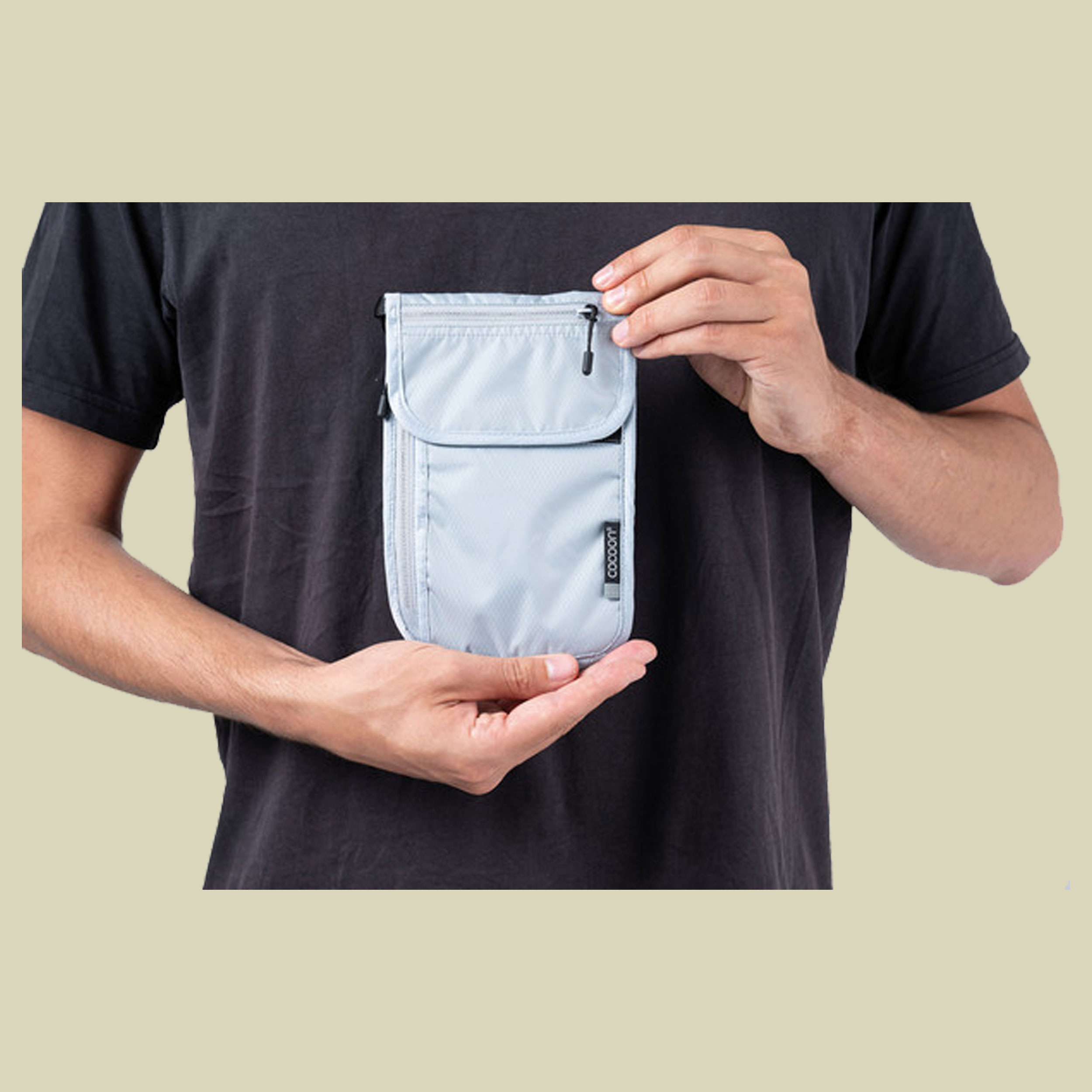 Travel Neck Wallet 20 x 13 cm grau - star grey