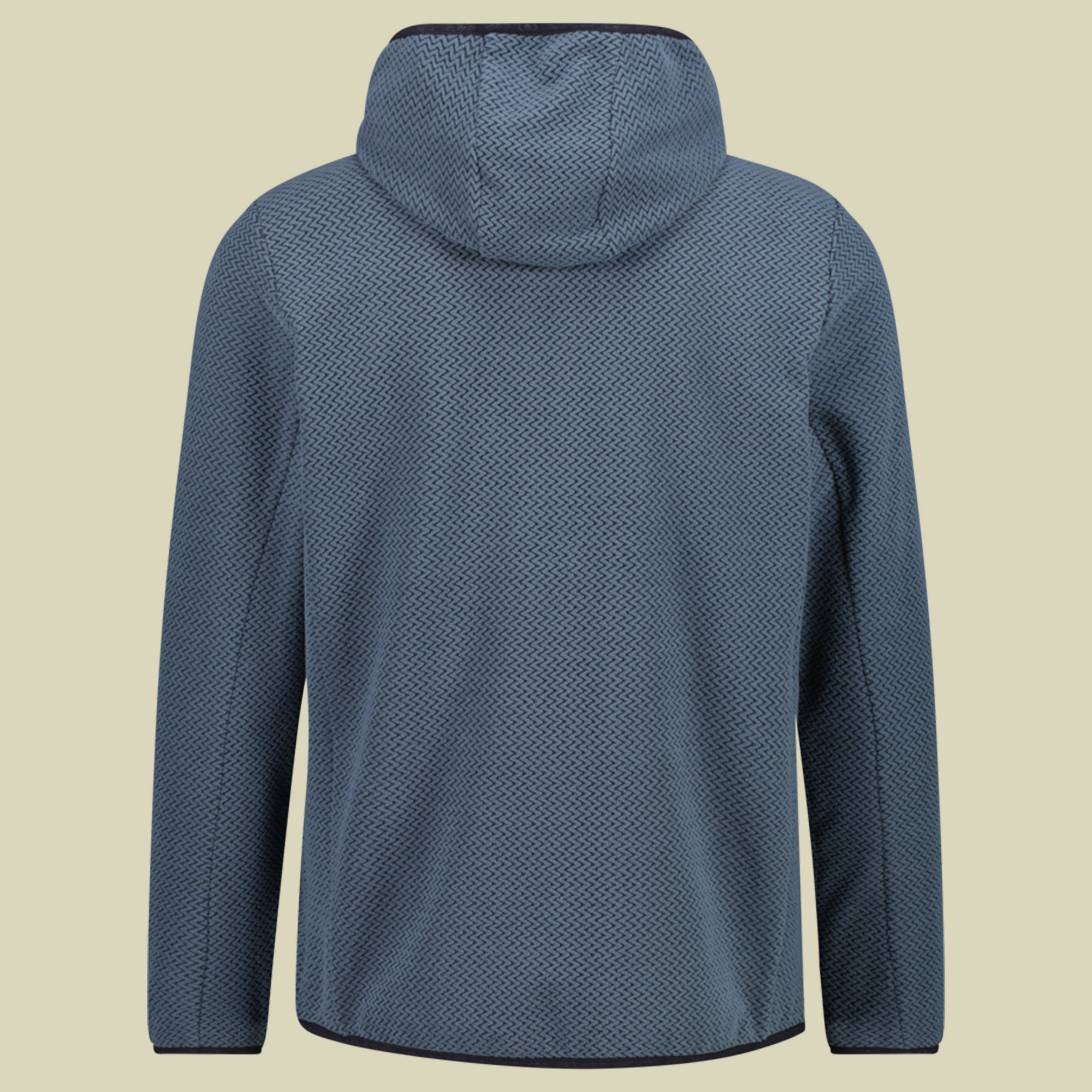 Jacket Fix Hood Knitted Zig Zag Men 36H1307 54 blau - avio
